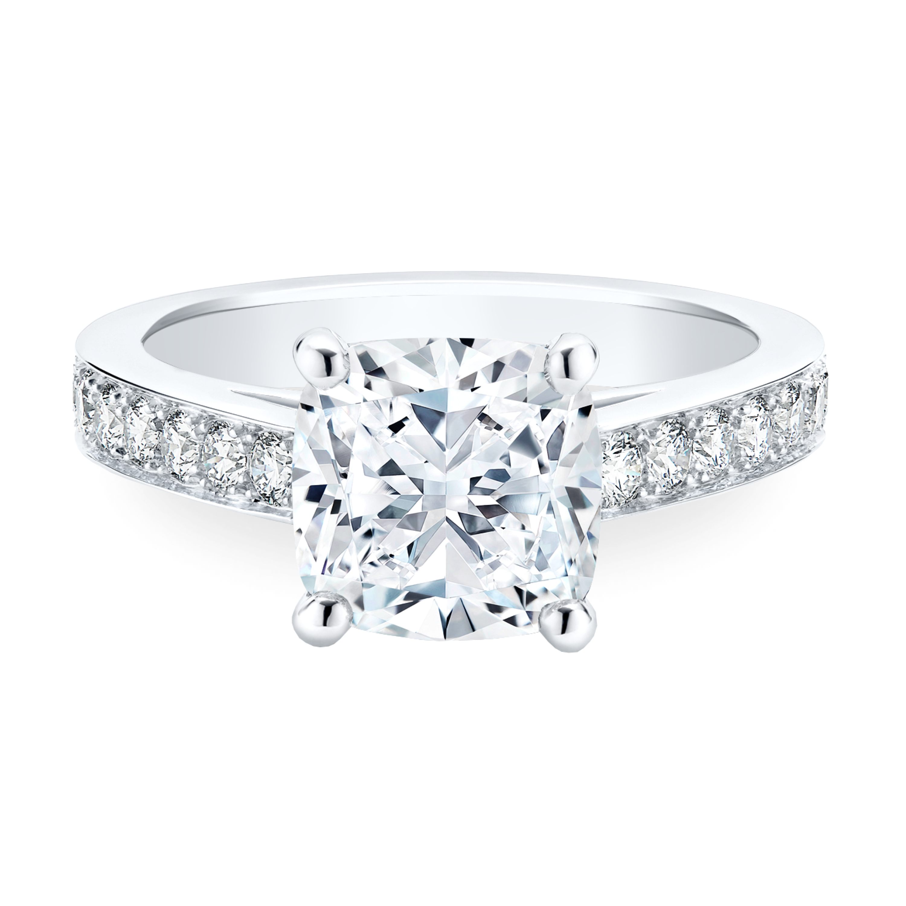 Solitaire Old Bond Street Diamant Taille Coussin, image 1