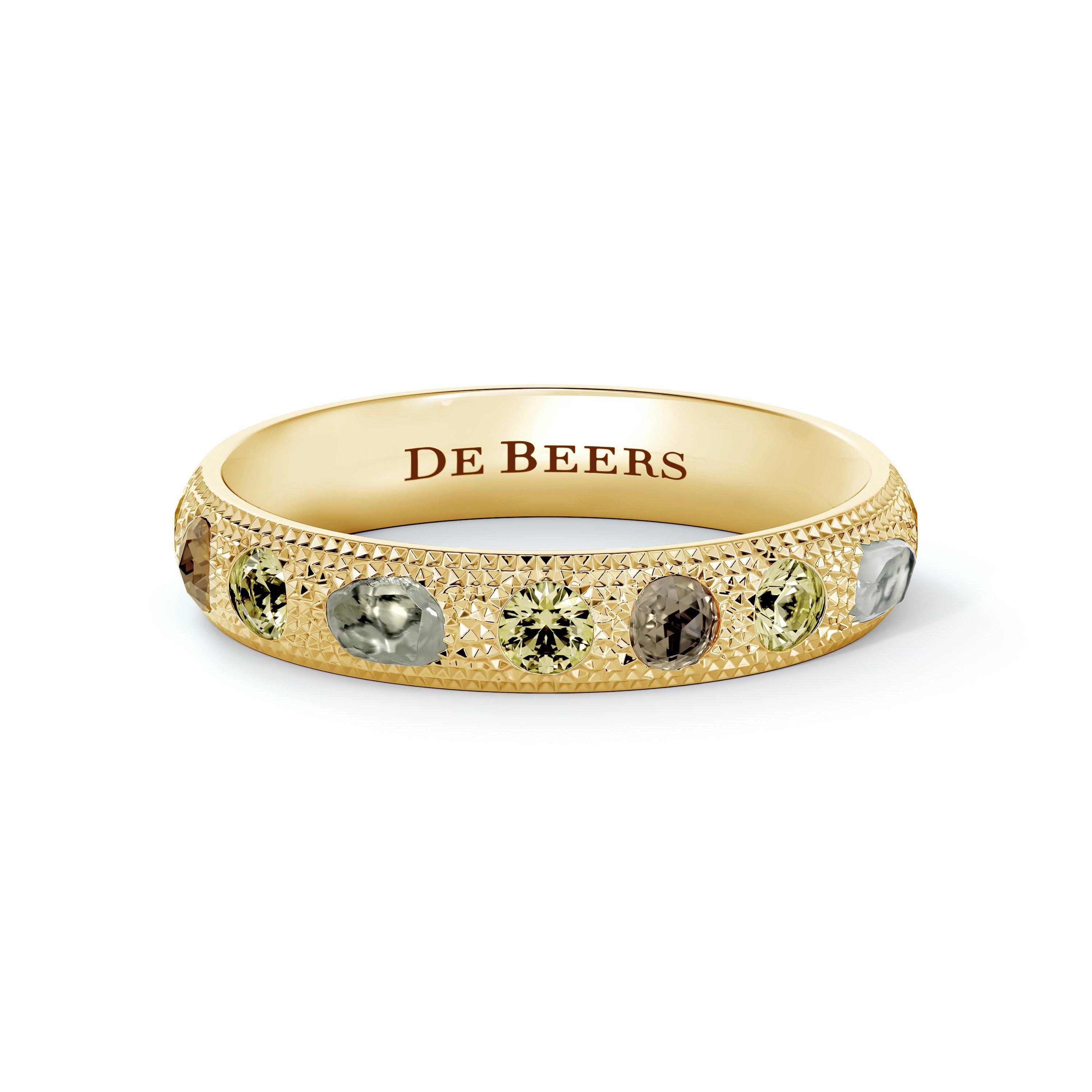 Debeers Talisman Small Band In Gold