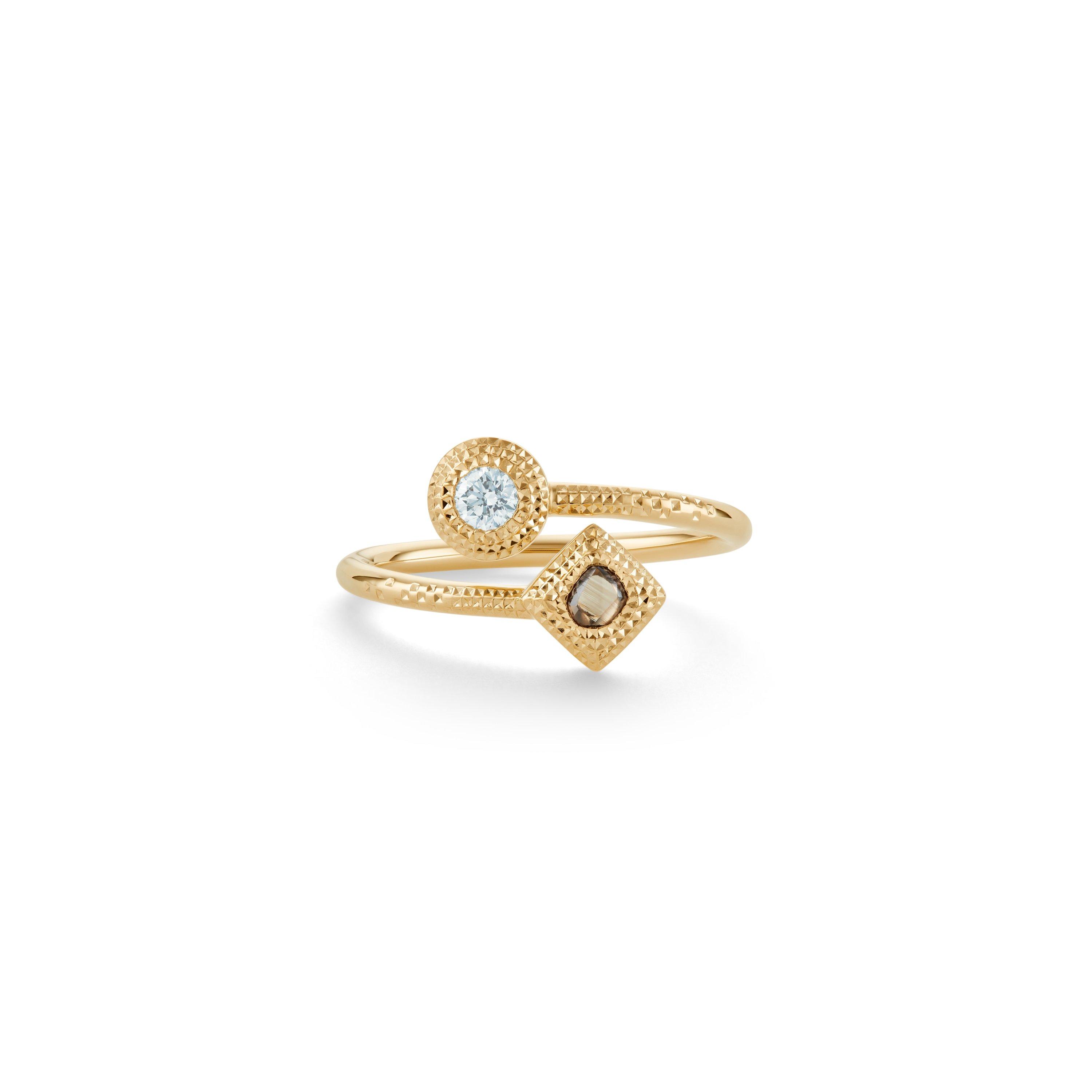 de Beers Jewellers - Large 18kt Yellow Gold Talisman Diamond Ring - Women - Diamond/18kt Yellow Gold - 46