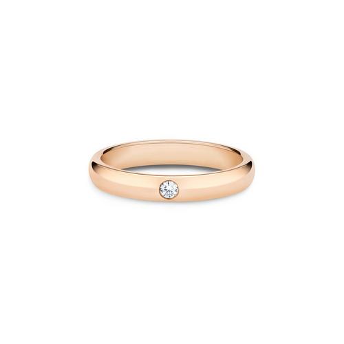 Cartier Love One Diamond Wedding Band Ring 18K Rose Gold Size 50