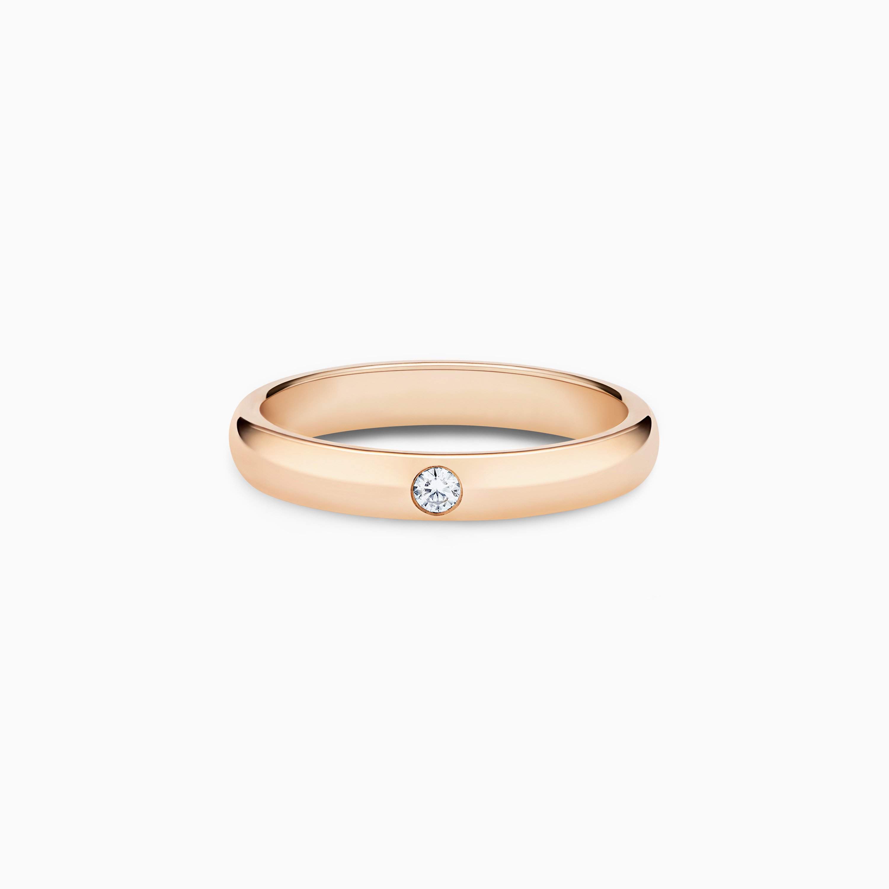 DB Classic one diamond band in rose gold DB Classic one diamond band in rose gold, image 1