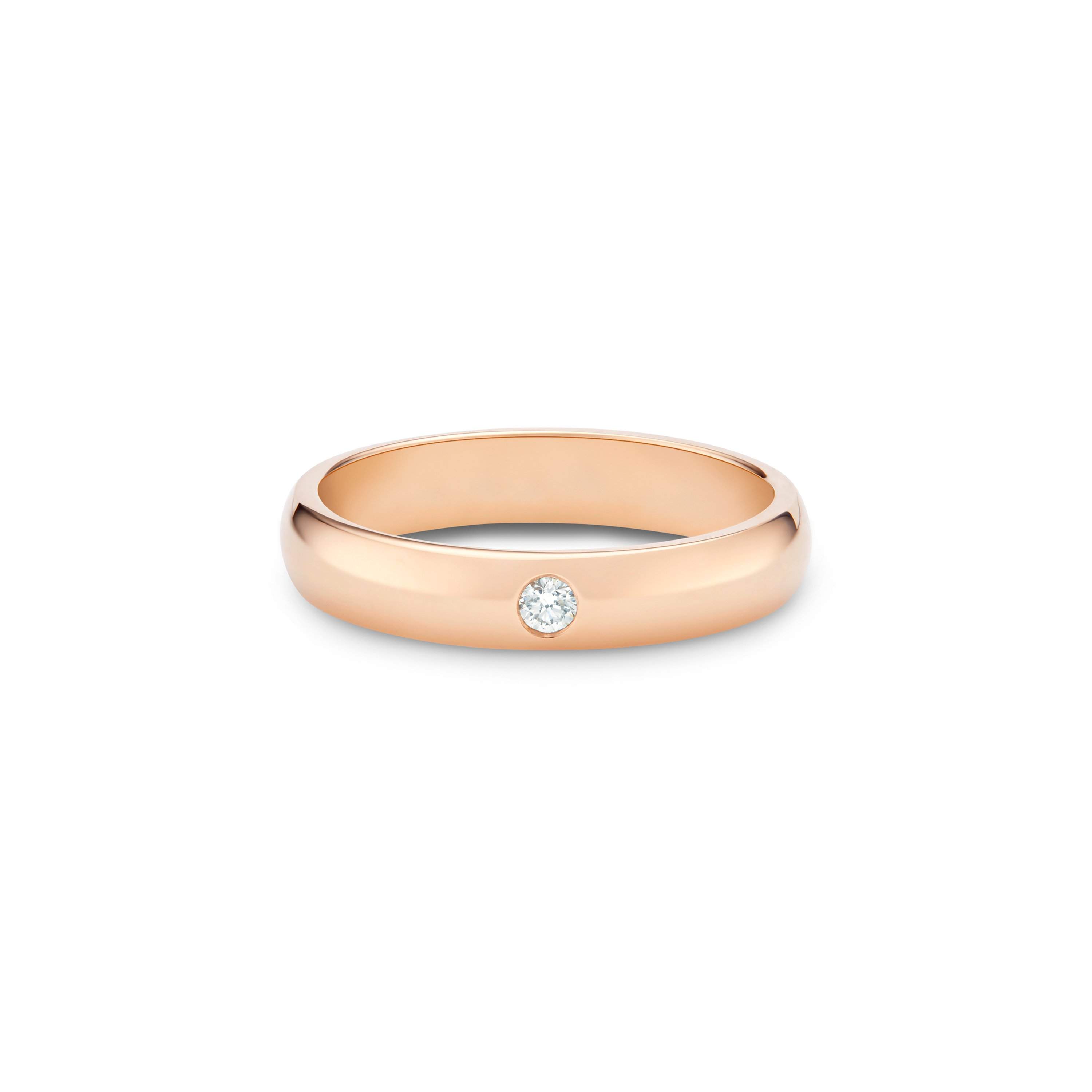 Single diamond gold band discount