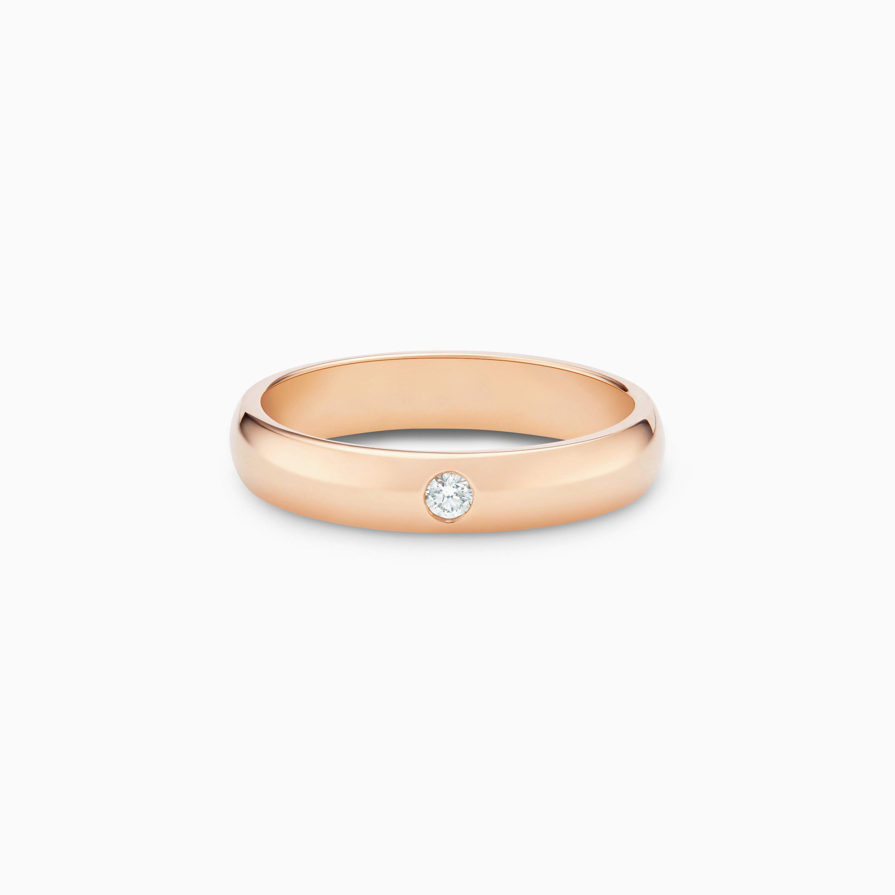 DB Classic one diamond band in rose gold DB Classic one diamond band in rose gold, image 1