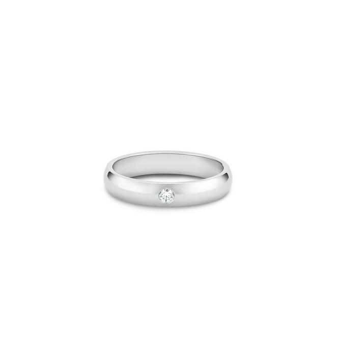 DB Classic鉑金單鑽戒指 (4mm)