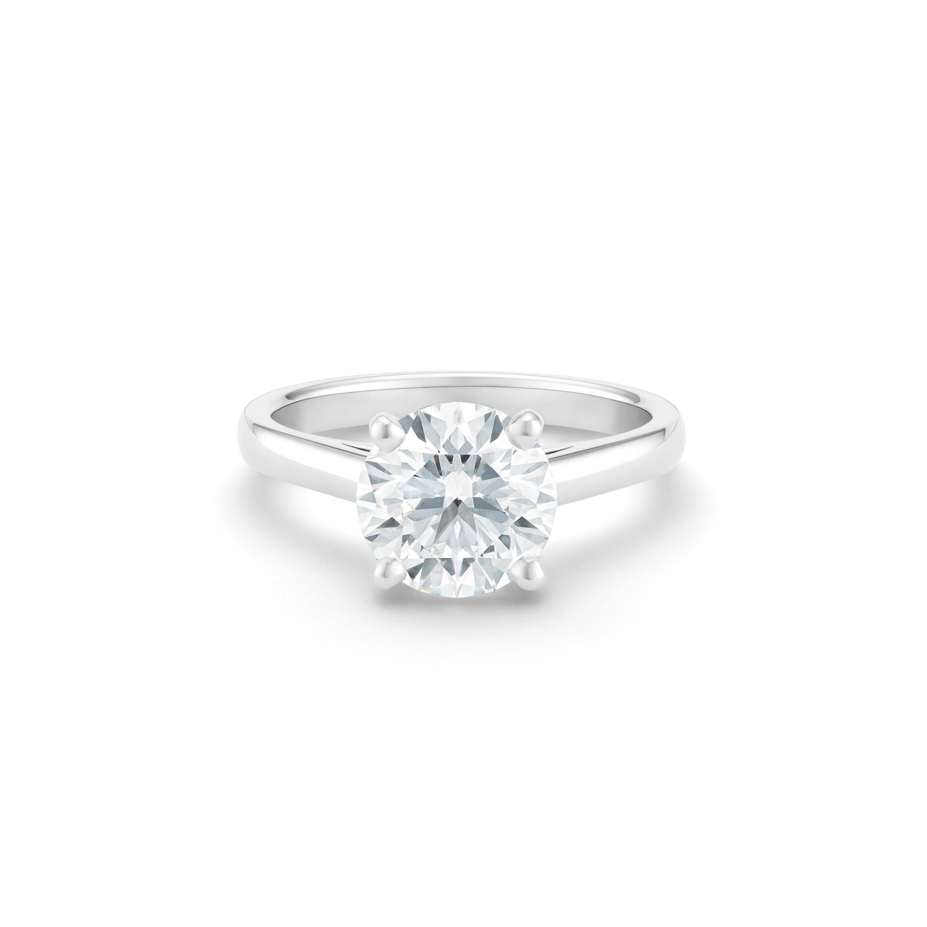 Aura round brilliant diamond ring