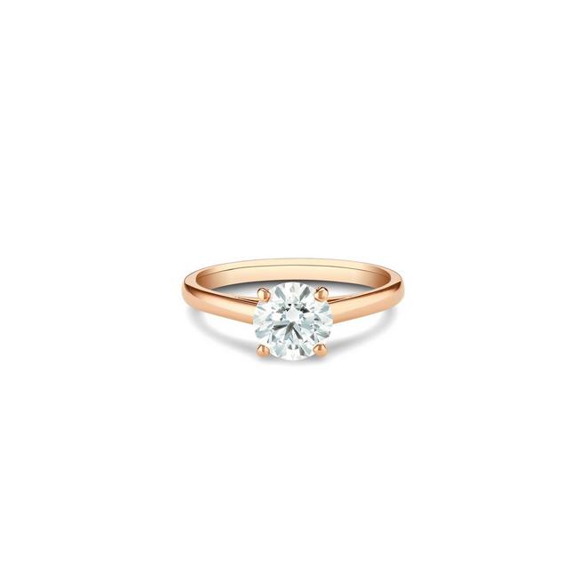 DB Classic玫瑰金圓形鑽石戒指