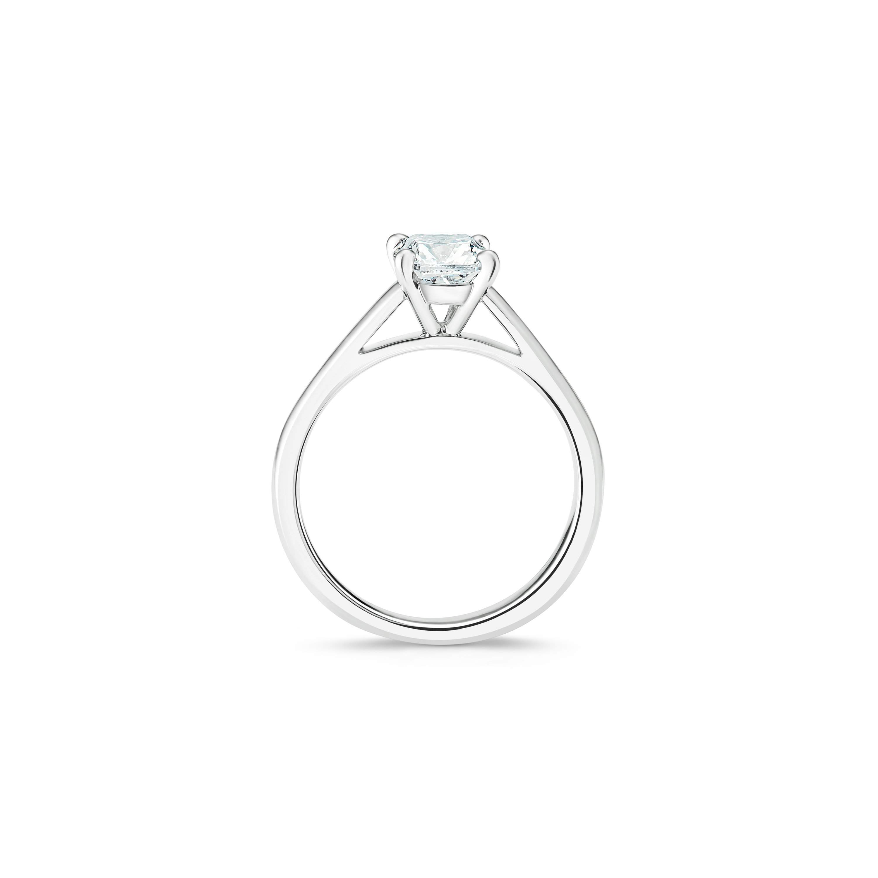 DB Classic Cushion Cut Diamond Ring De Beers CA