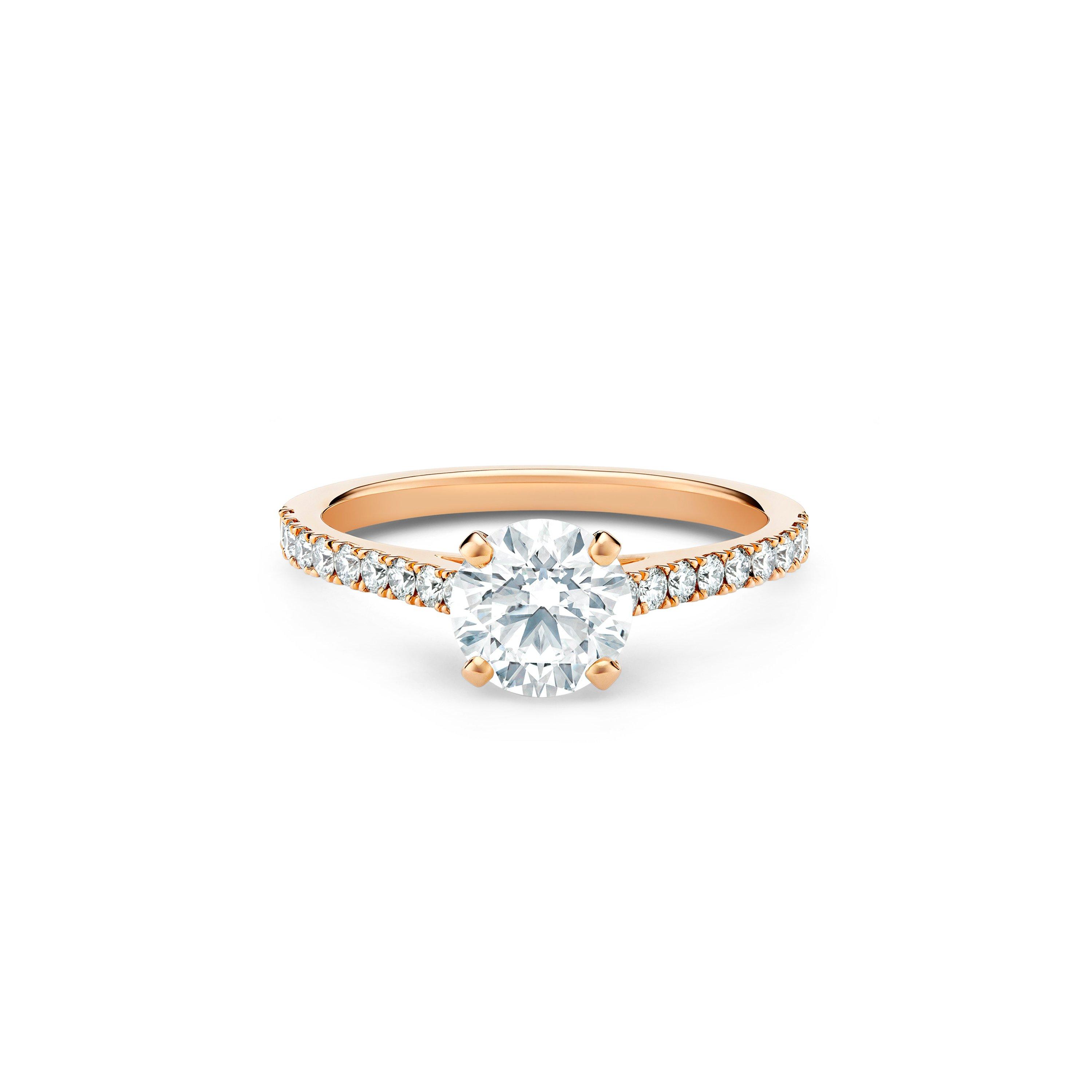 DB Classic Pavé Round Brilliant Diamond Ring, image 1