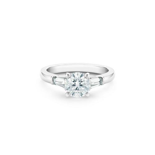 Round Solitaire Diamond Engagement Ring-5-5-0-7-F-VS1-platinum