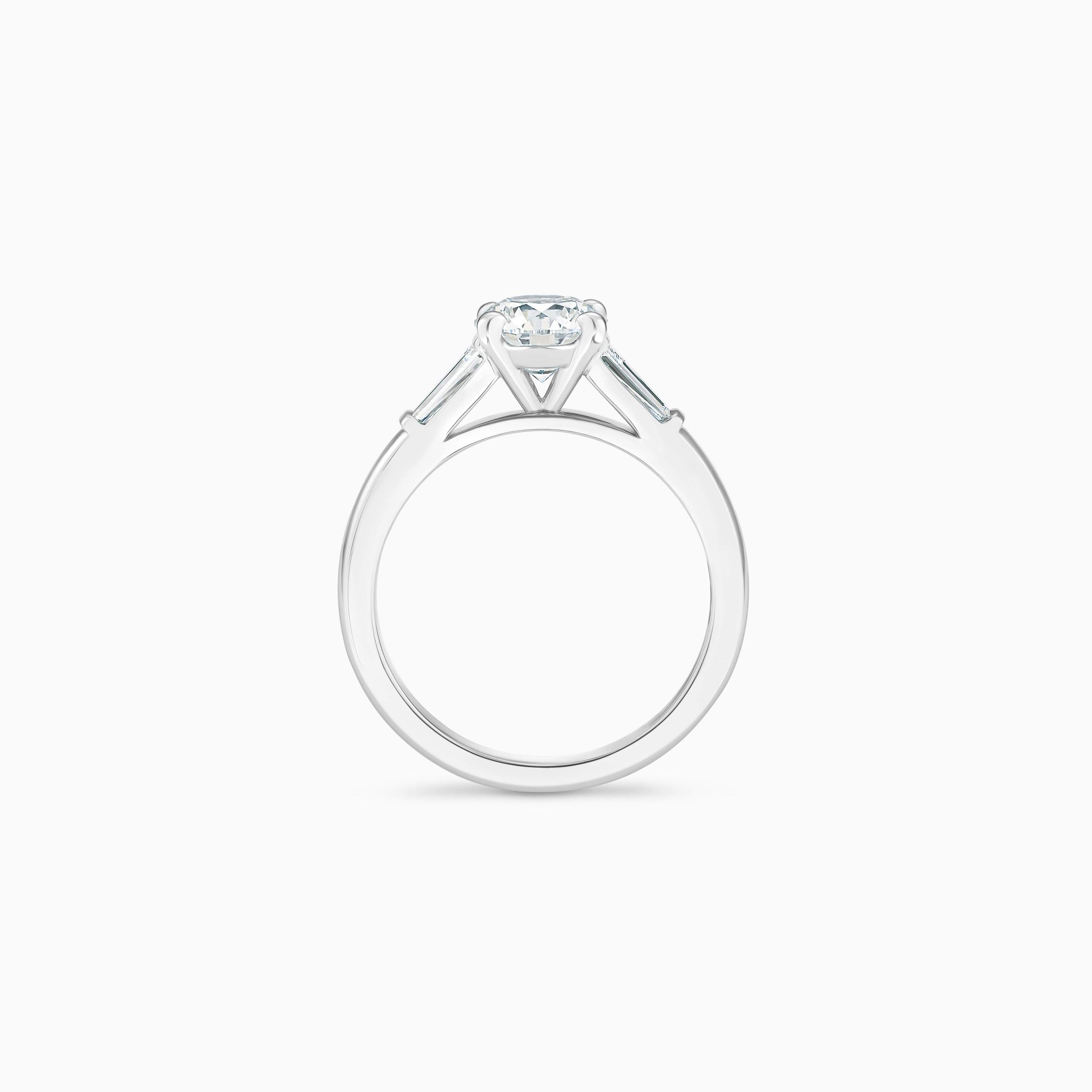 DB Classic round brilliant and tapered diamond ring DB Classic round brilliant and tapered diamond ring, image 5