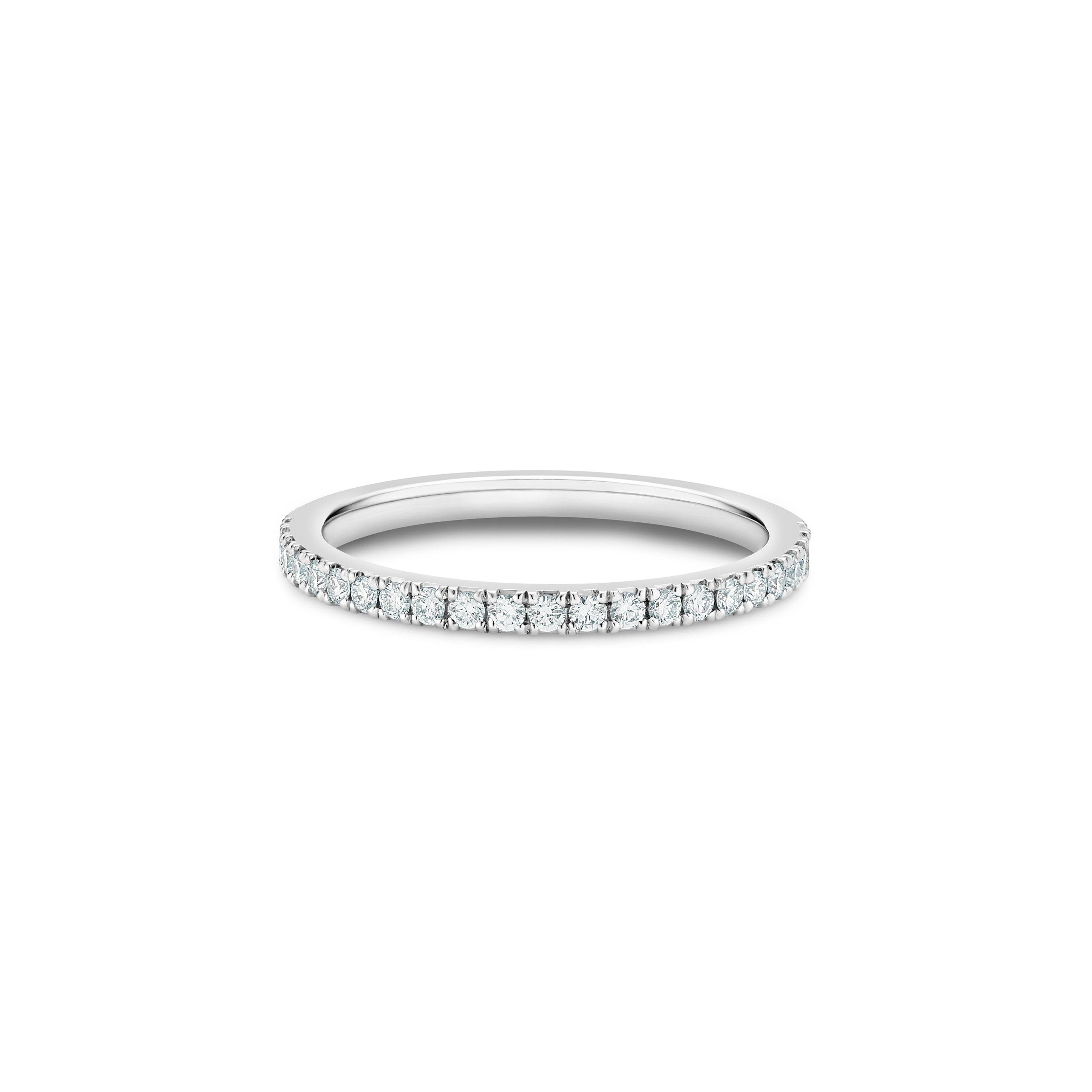 DB Classic half eternity band in platinum, image 1