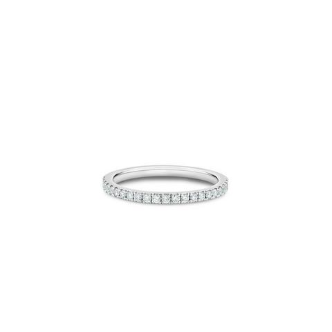 DB Classic Eternity 鉑金圓形鑽石半鑲戒指(1.8mm)