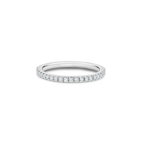 De Beers Platinum Diamond Classic Half Eternity Wedding Band Ring with  Papers