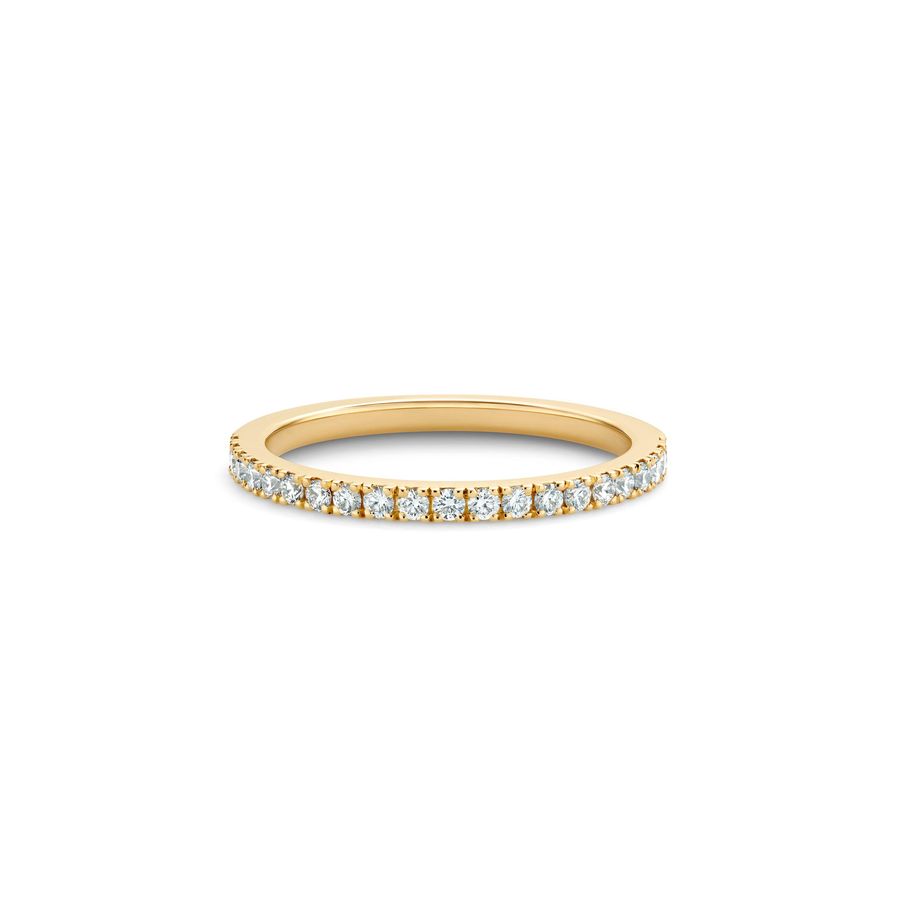 DB Classic half eternity band in yellow gold, image 1