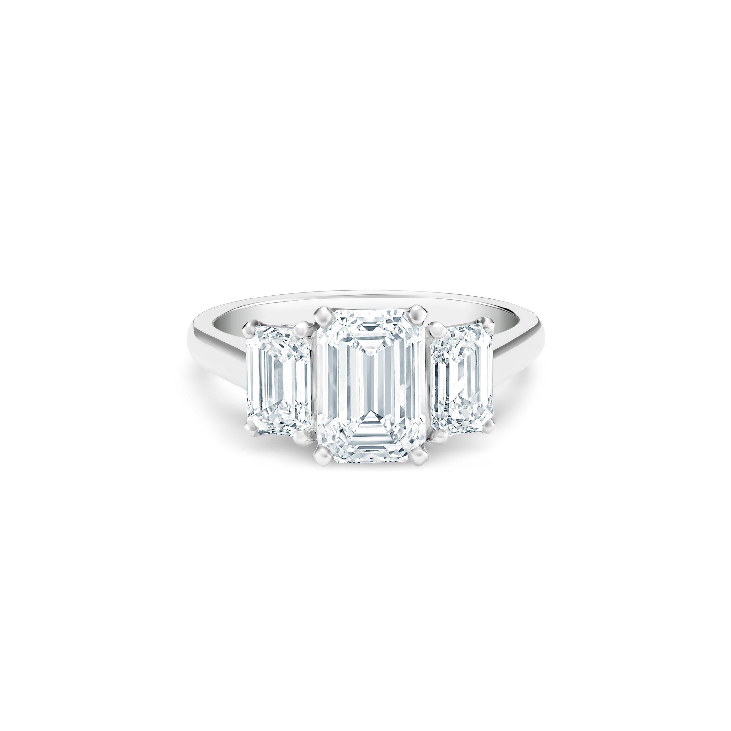 DB Classic Trio Emerald-Cut Diamond Ring, image 1