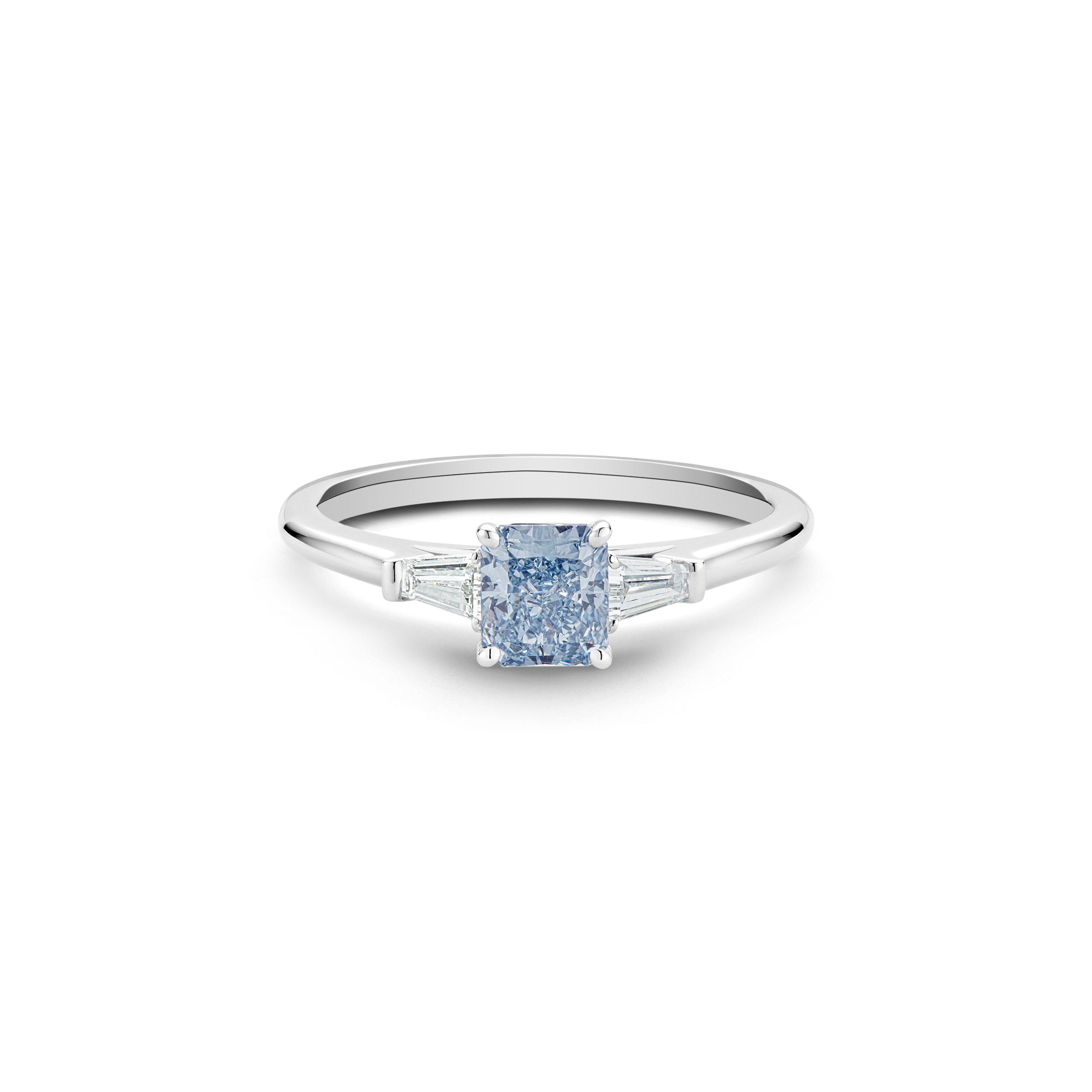 Fancy blue sale diamond engagement rings