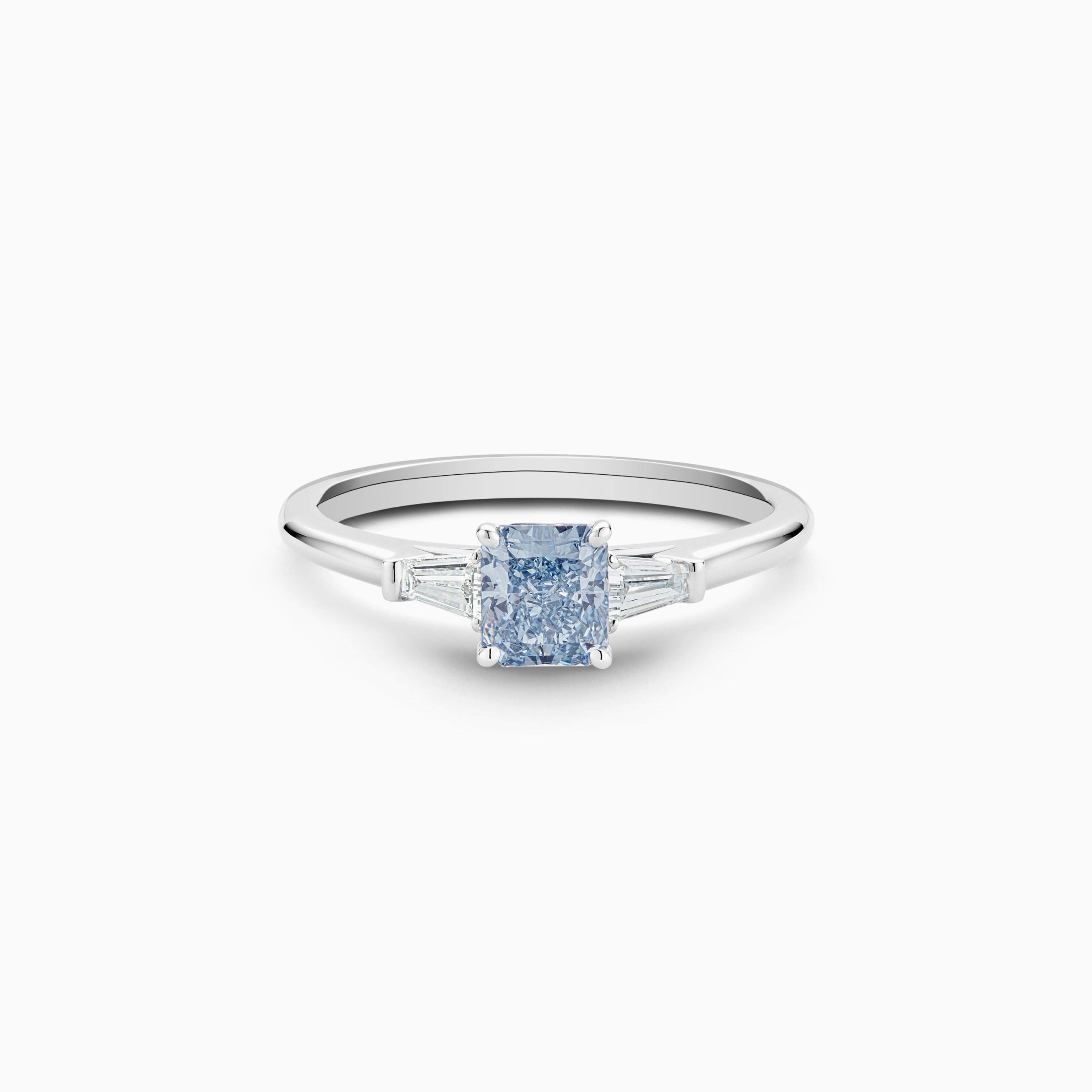 DB Classic Fancy Intense Blue Radiant-Cut Diamond Ring DB Classic Fancy Intense Blue Radiant-Cut Diamond Ring, image 1