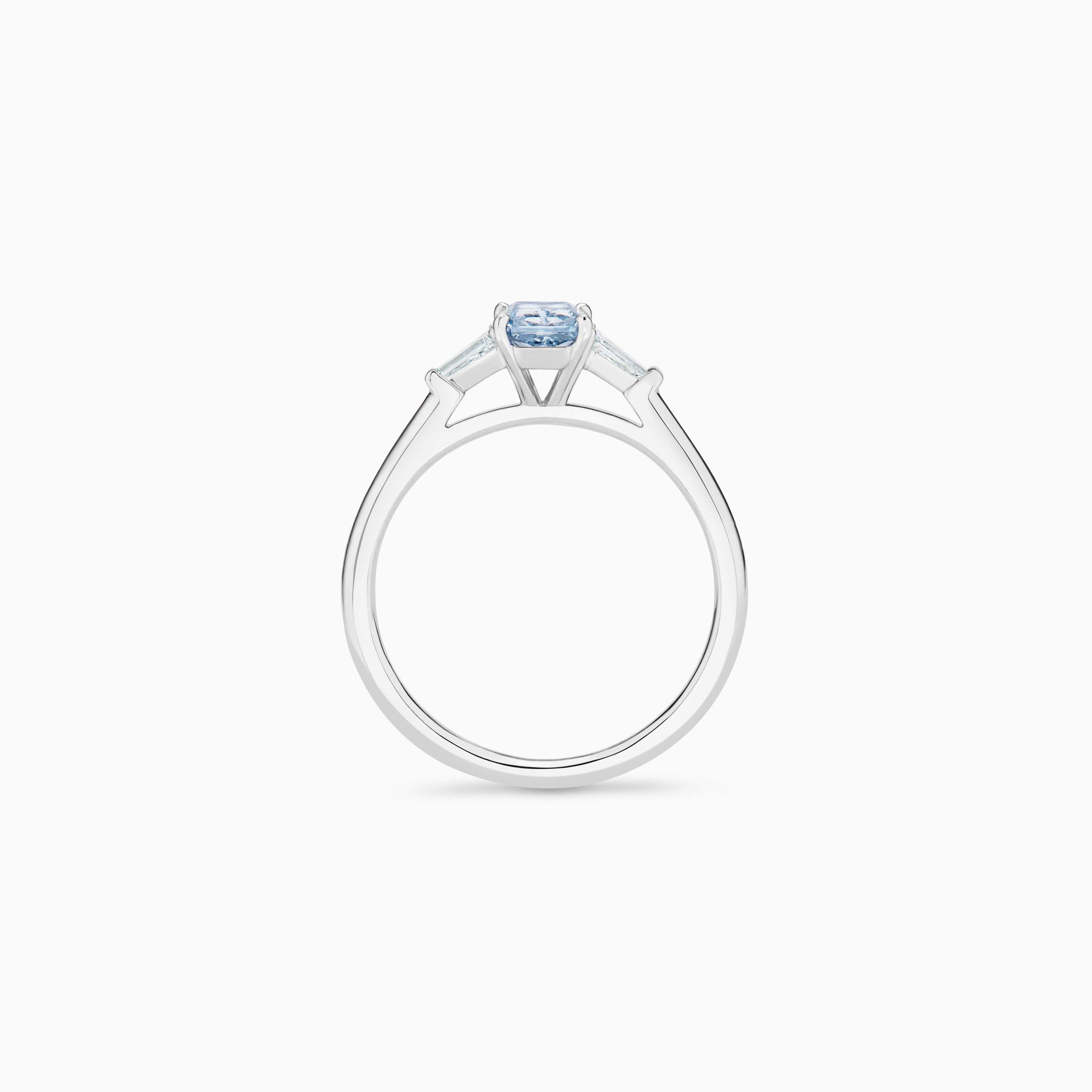 DB Classic Fancy Intense Blue Radiant-Cut Diamond Ring DB Classic Fancy Intense Blue Radiant-Cut Diamond Ring, image 4