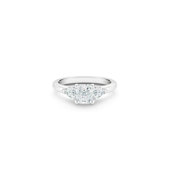 DB Classic cushion-cut and pear-shaped diamond ring