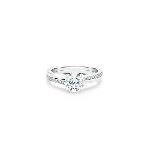 Debeers The Promise Round Brilliant Diamond Ring In White