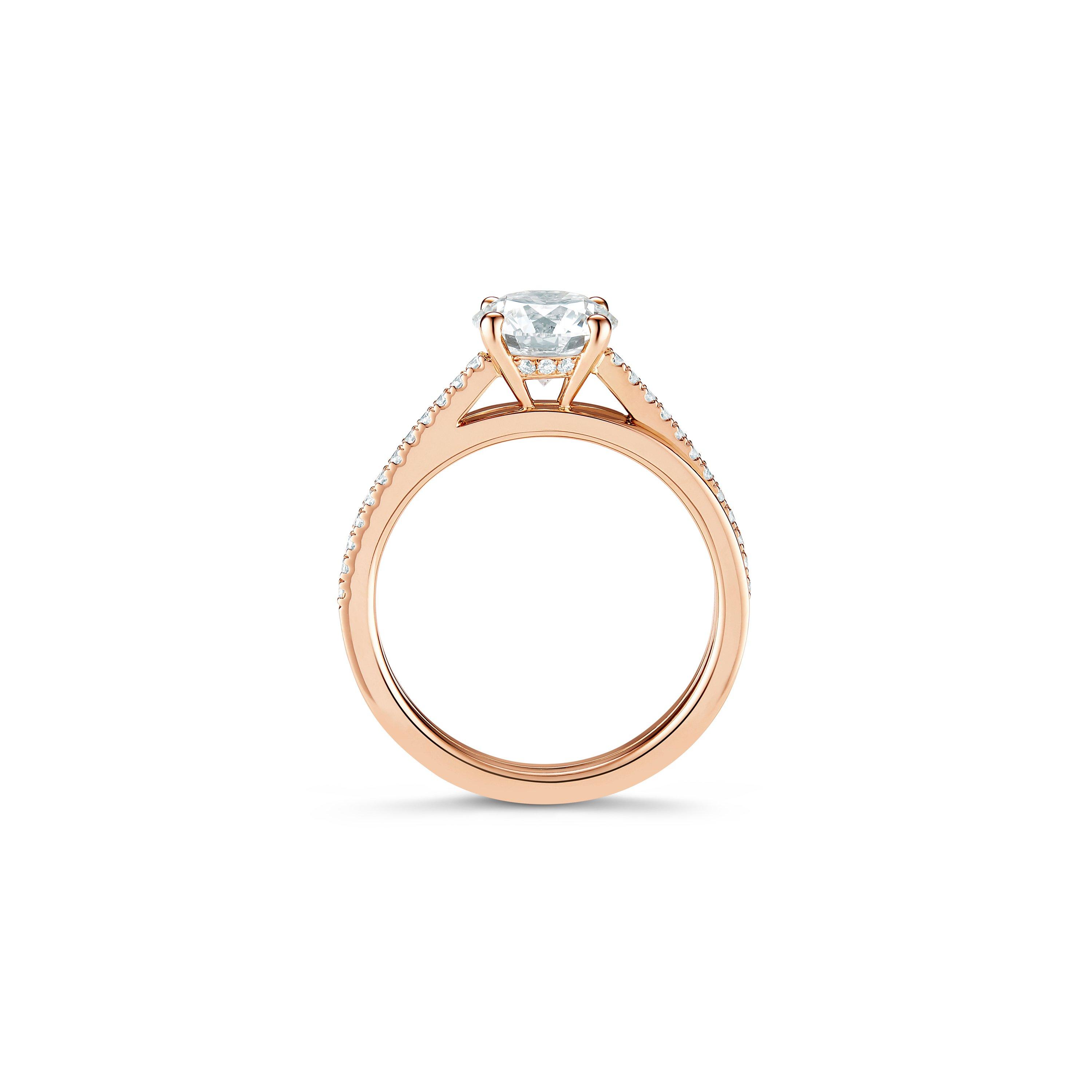 de Beers Jewellers 18kt Rose Gold The Promise Diamond Ring - Pink