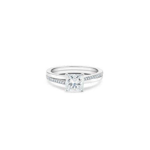 Debeers The Promise Princess-cut Diamond Ring In White