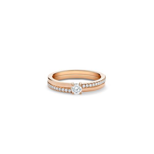Debeers The Promise Small Round Brilliant Diamond Ring In Gold