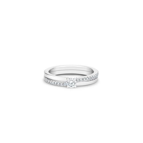 Debeers The Promise Small Round Brilliant Diamond Ring In Metallic