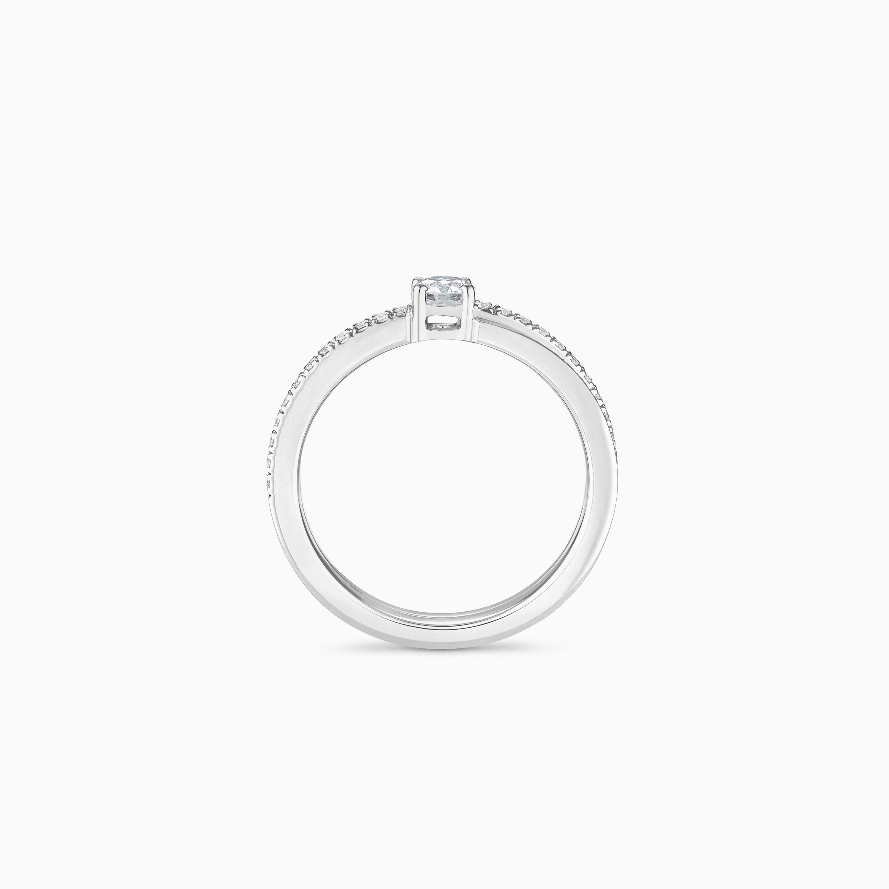Promise鉑金0.18克拉圓形鑽石戒指, image 5