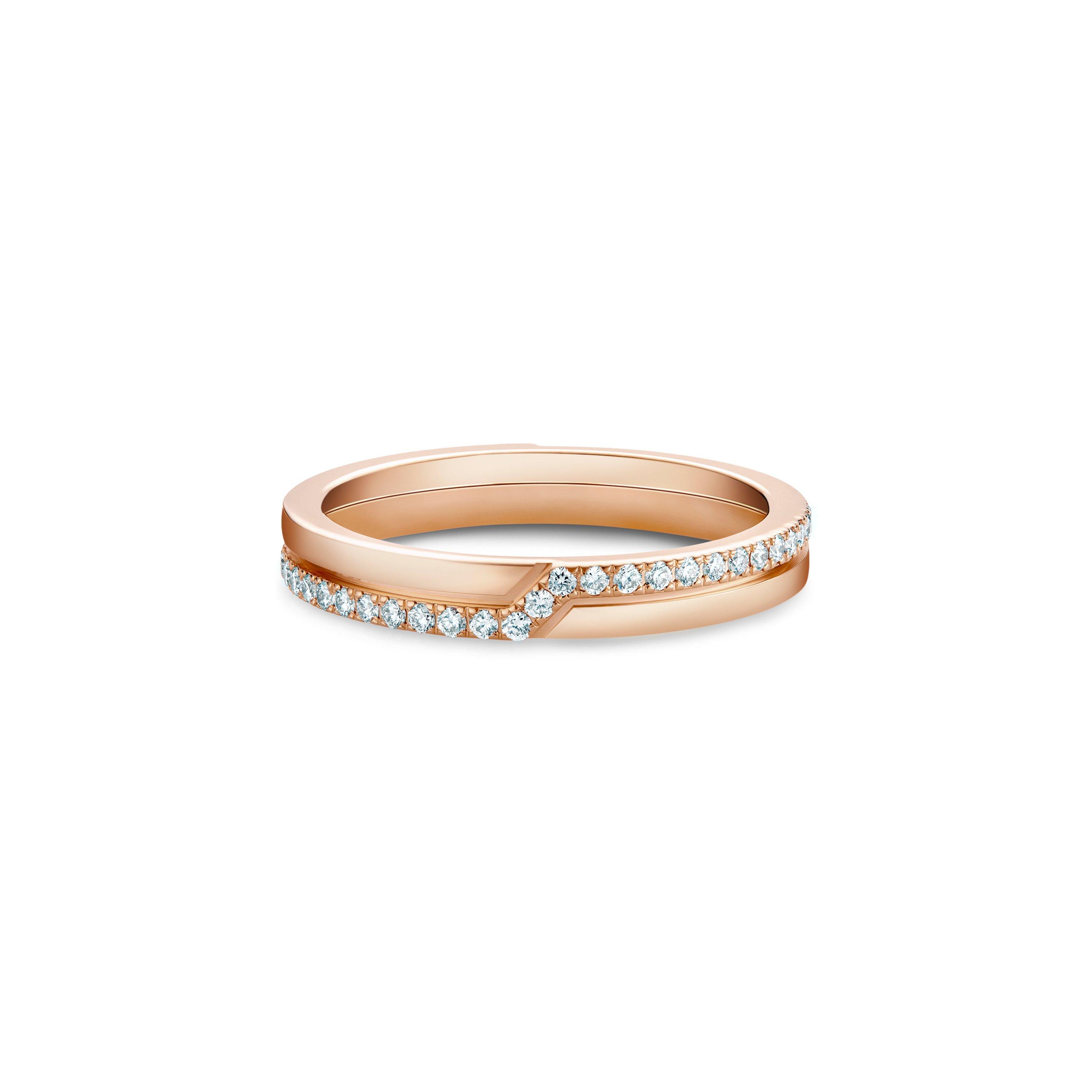 Debeers The Promise Half Pavé Band In Multi