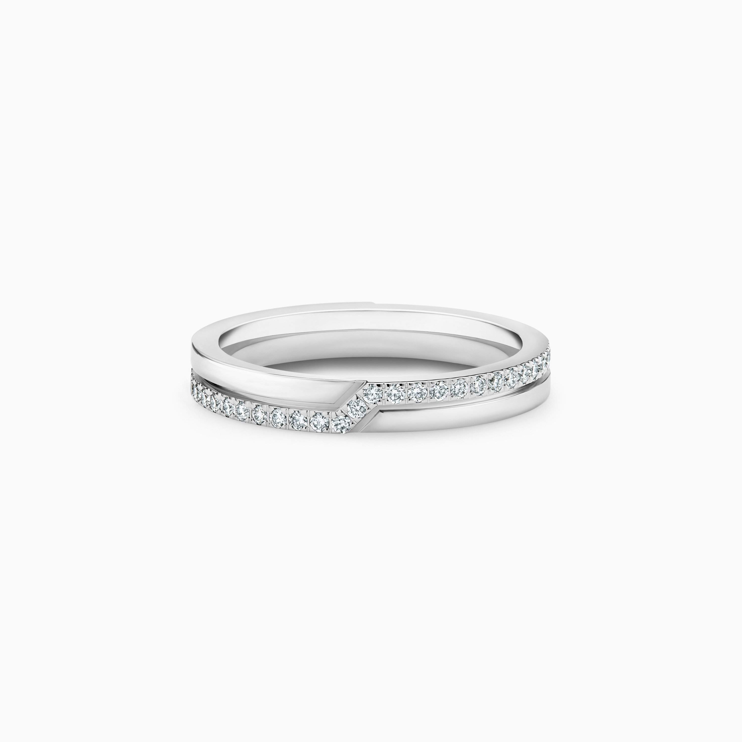 The Promise half pavé band in white gold The Promise half pavé band in white gold, image 1