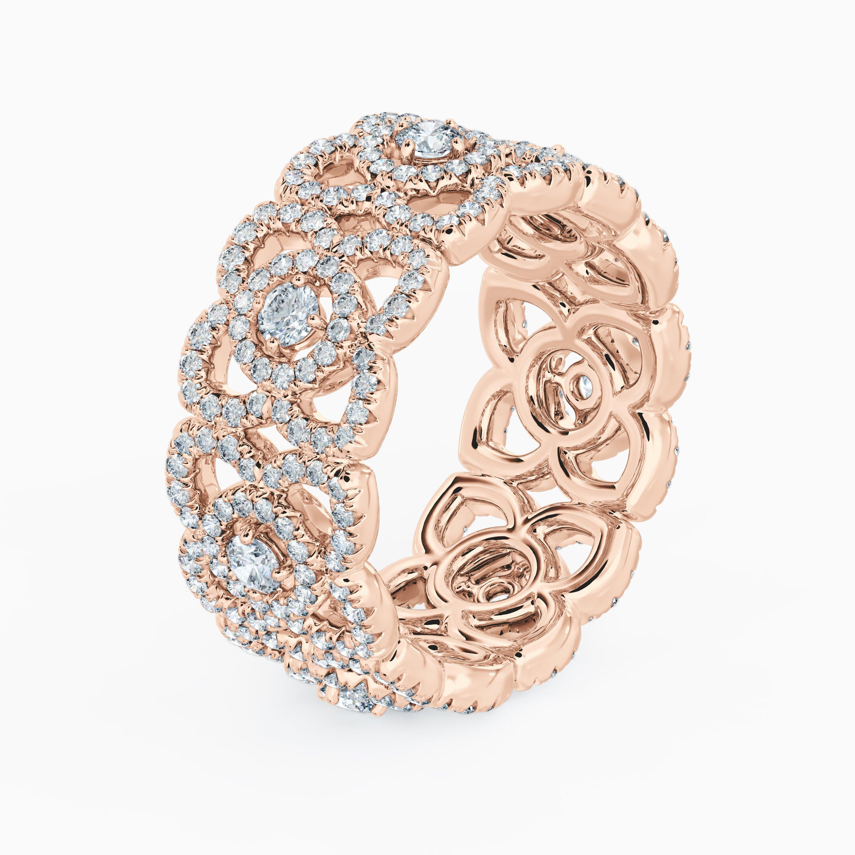 Enchanted Lotus Band in Rose Gold, image 2