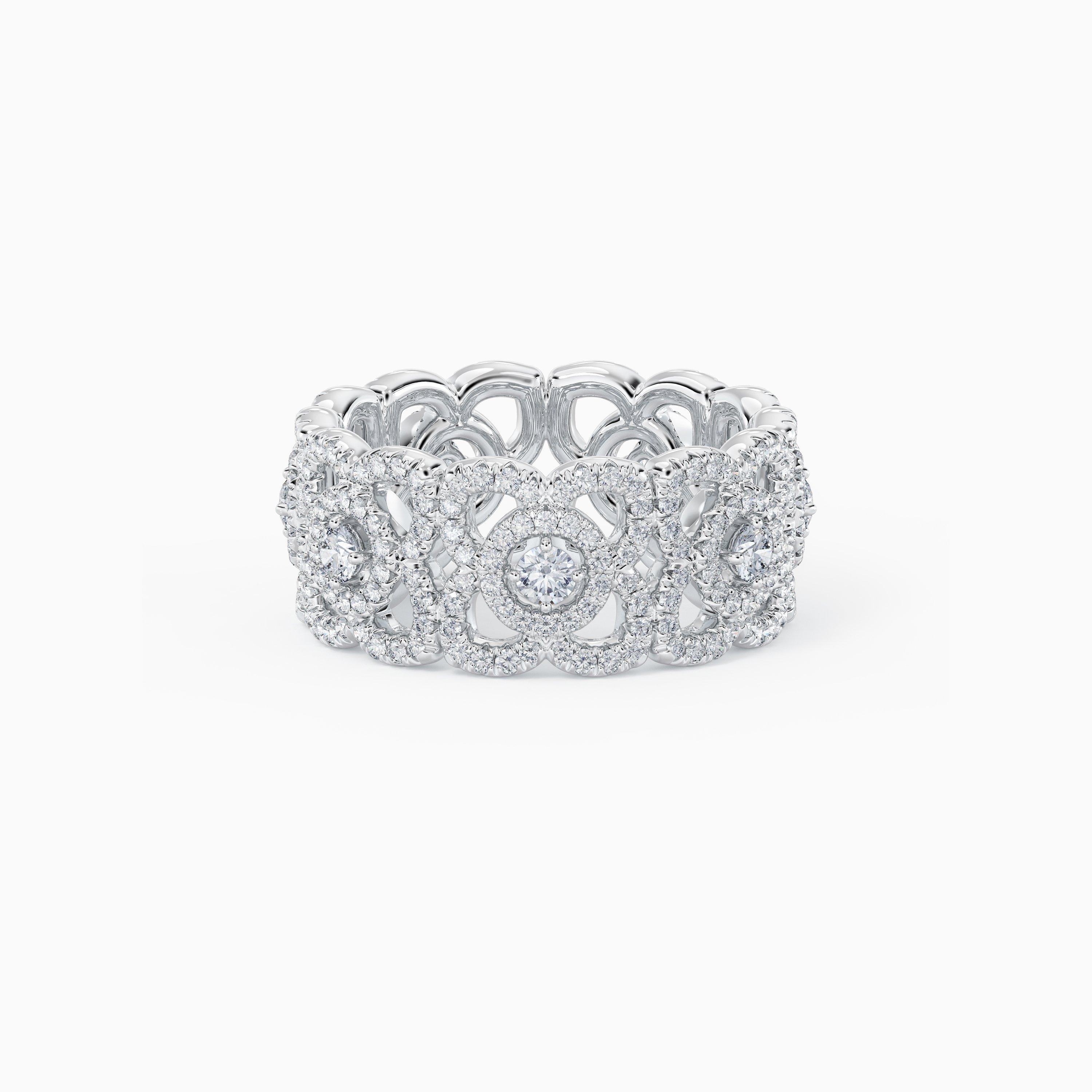 Enchanted Lotus Band in White Gold, image 1