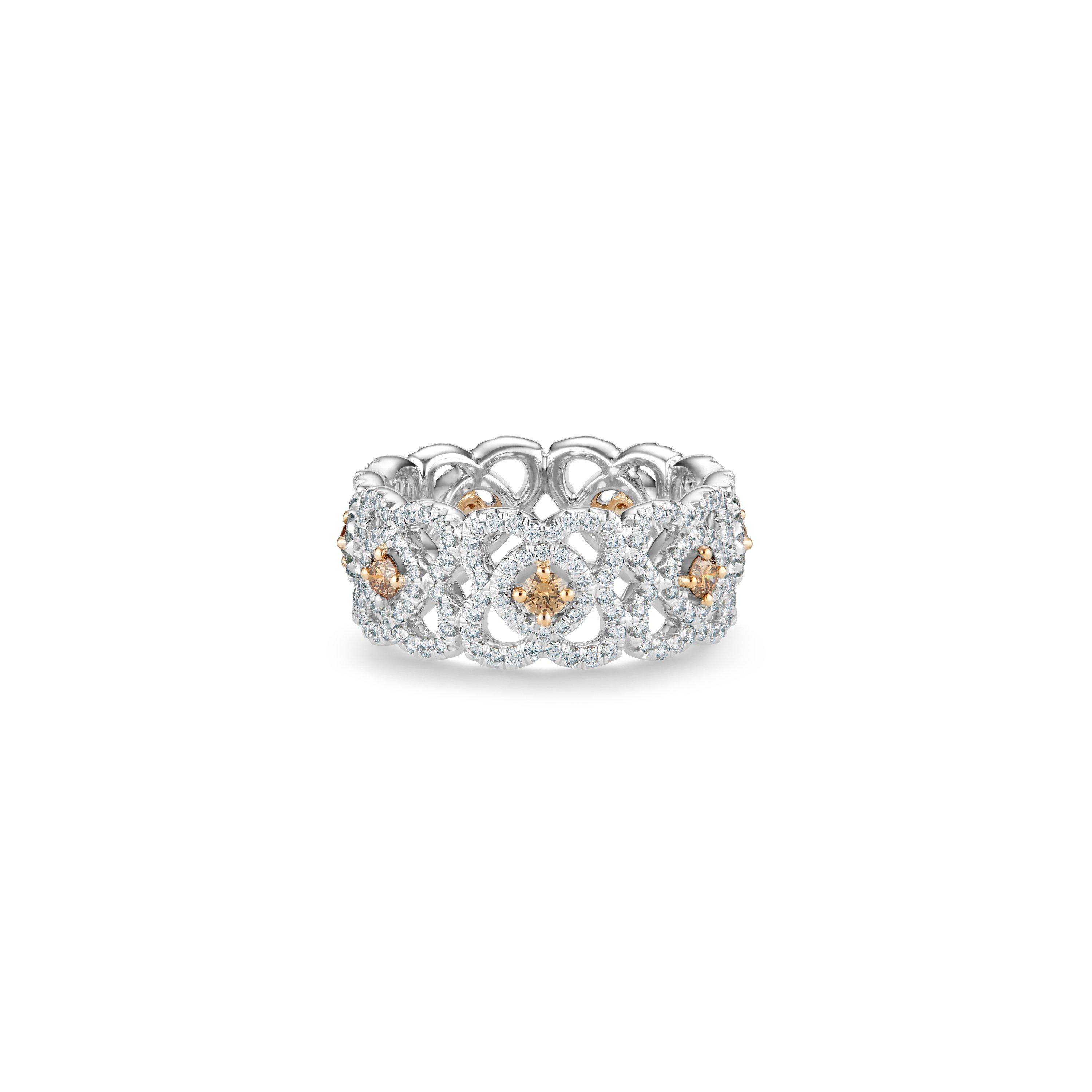 De Beers Jewellers 18kt White Gold Enchanted Lotus Diamond Ring