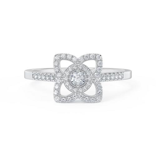 de Beers Enchanted Lotus White Gold Band, 54