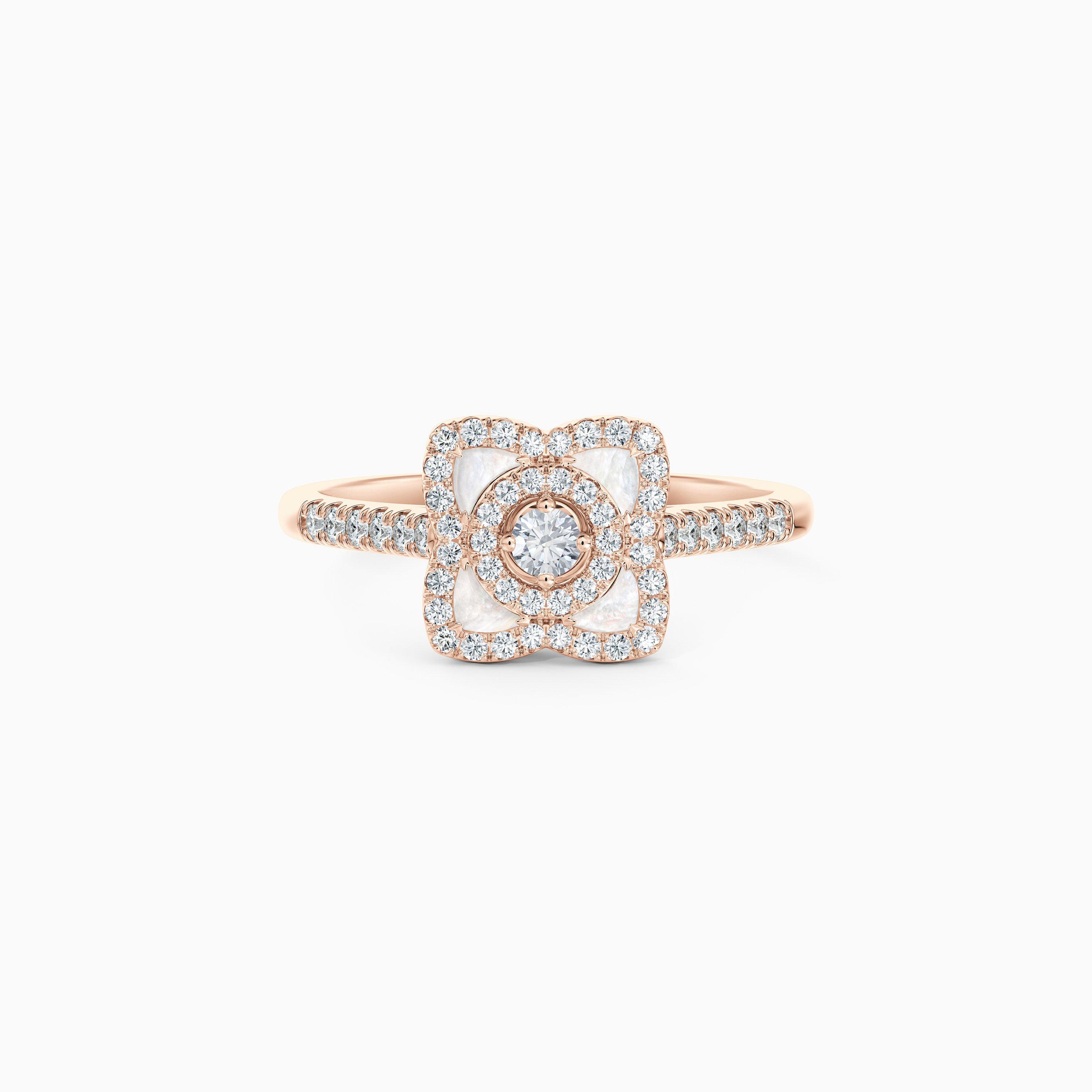 Enchanted Lotus Ring in Rose Gold and Mother-of-Pearl, image 1