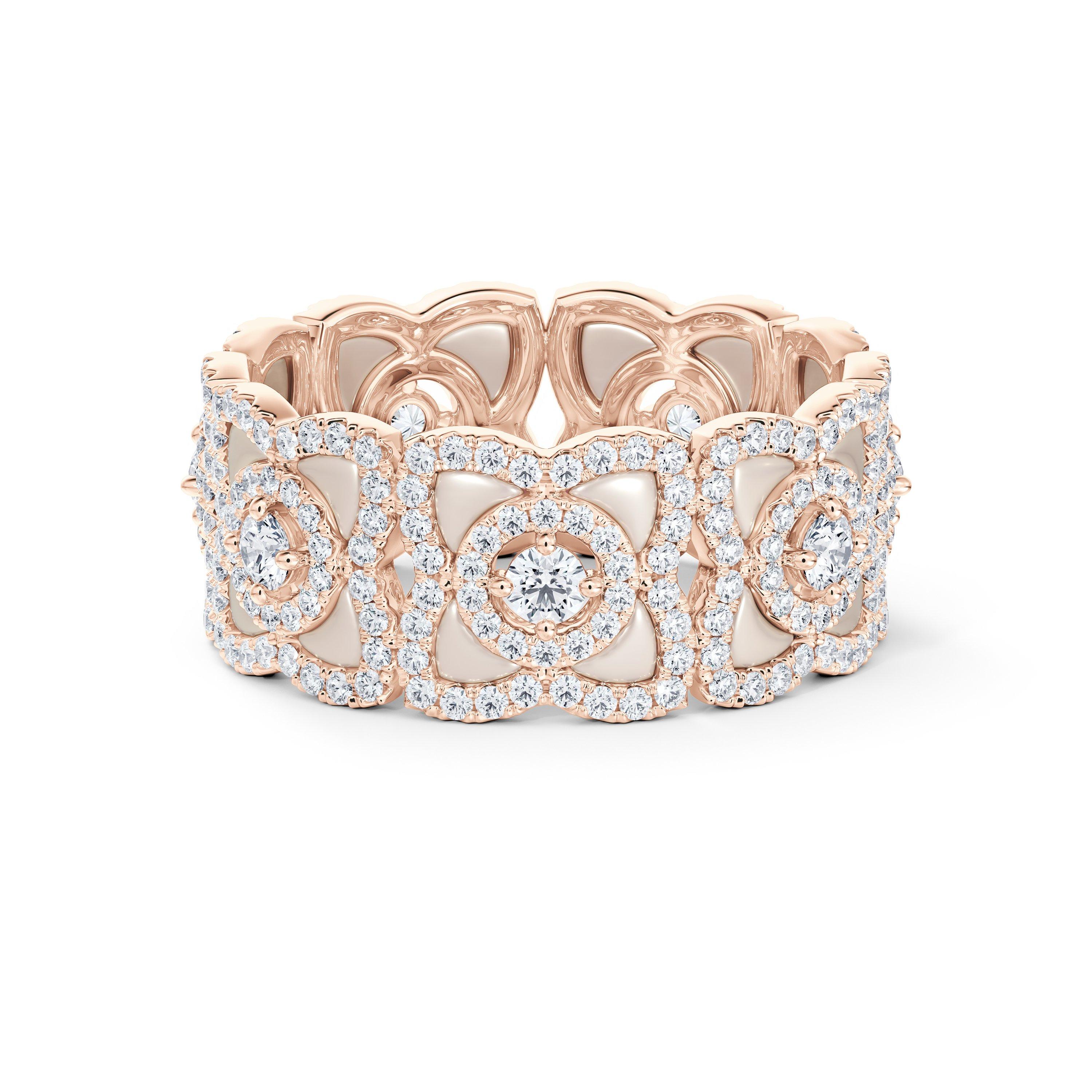 Enchanted Lotus Band in Rose Gold and Mother-Of-Pearl