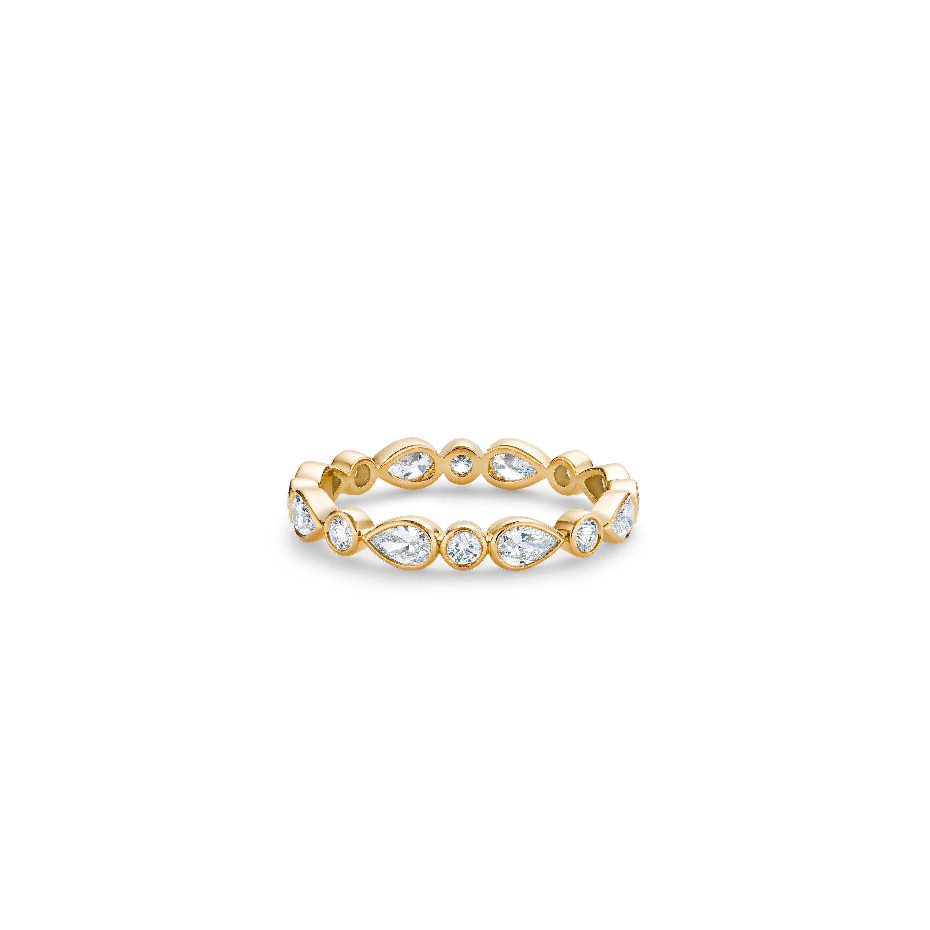Petal band in yellow gold, image 1