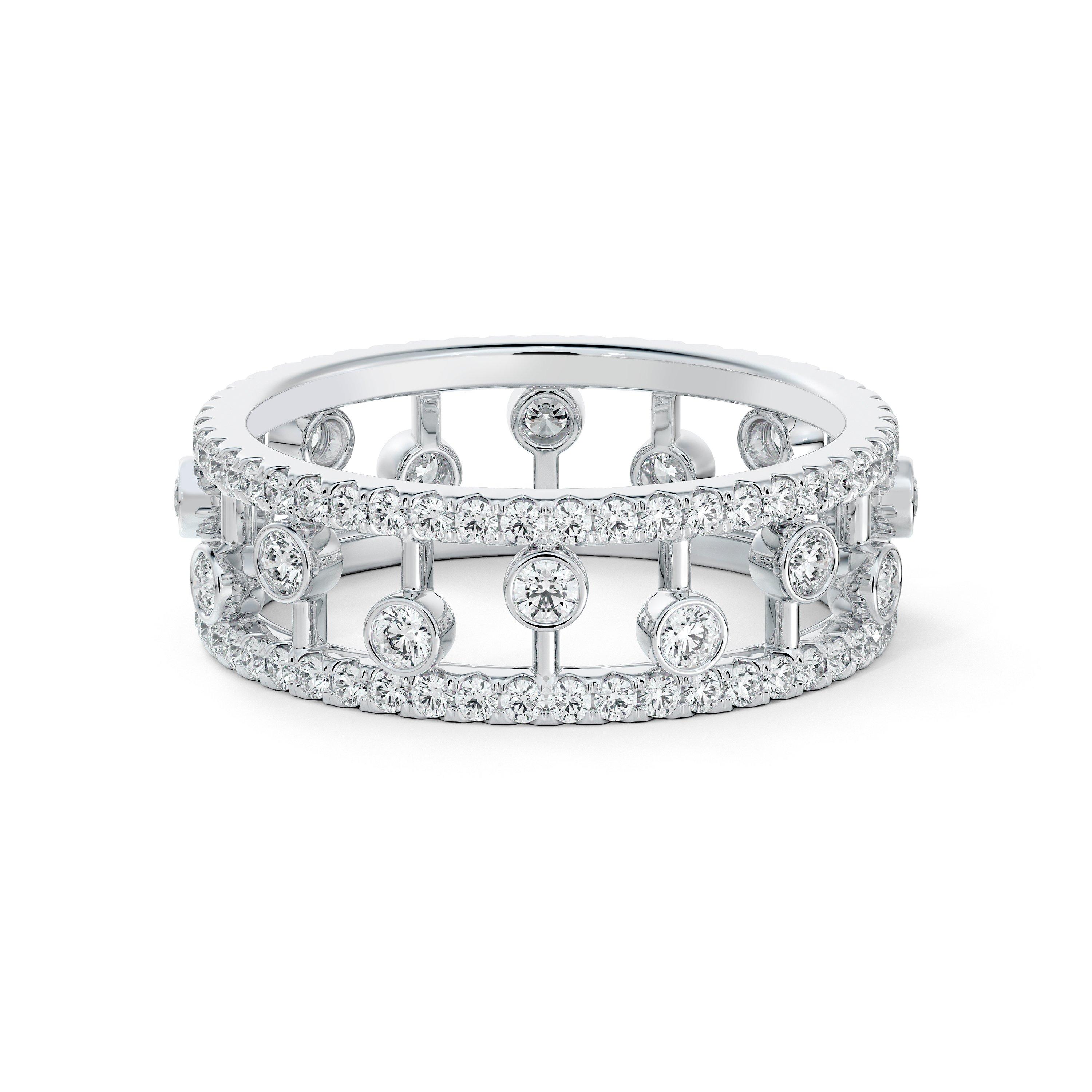 Debeers Dewdrop Band In Metallic