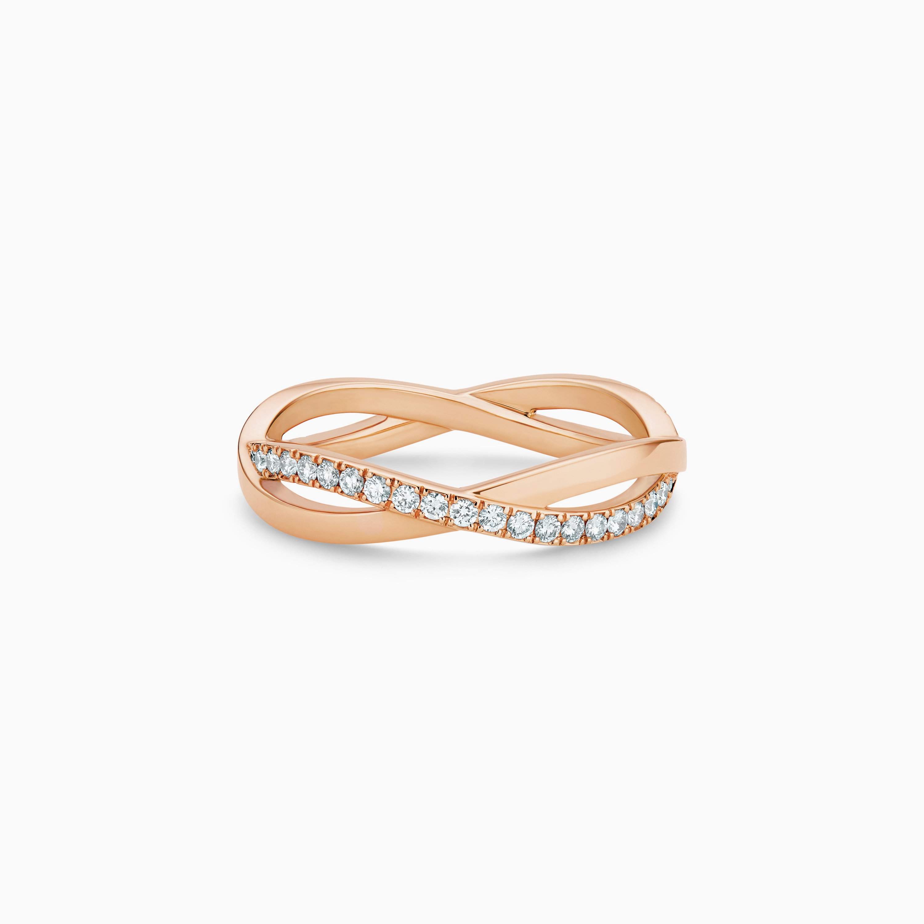 Alliance Infinity semi-pavée en or rose Alliance Infinity semi-pavée en or rose, image 1