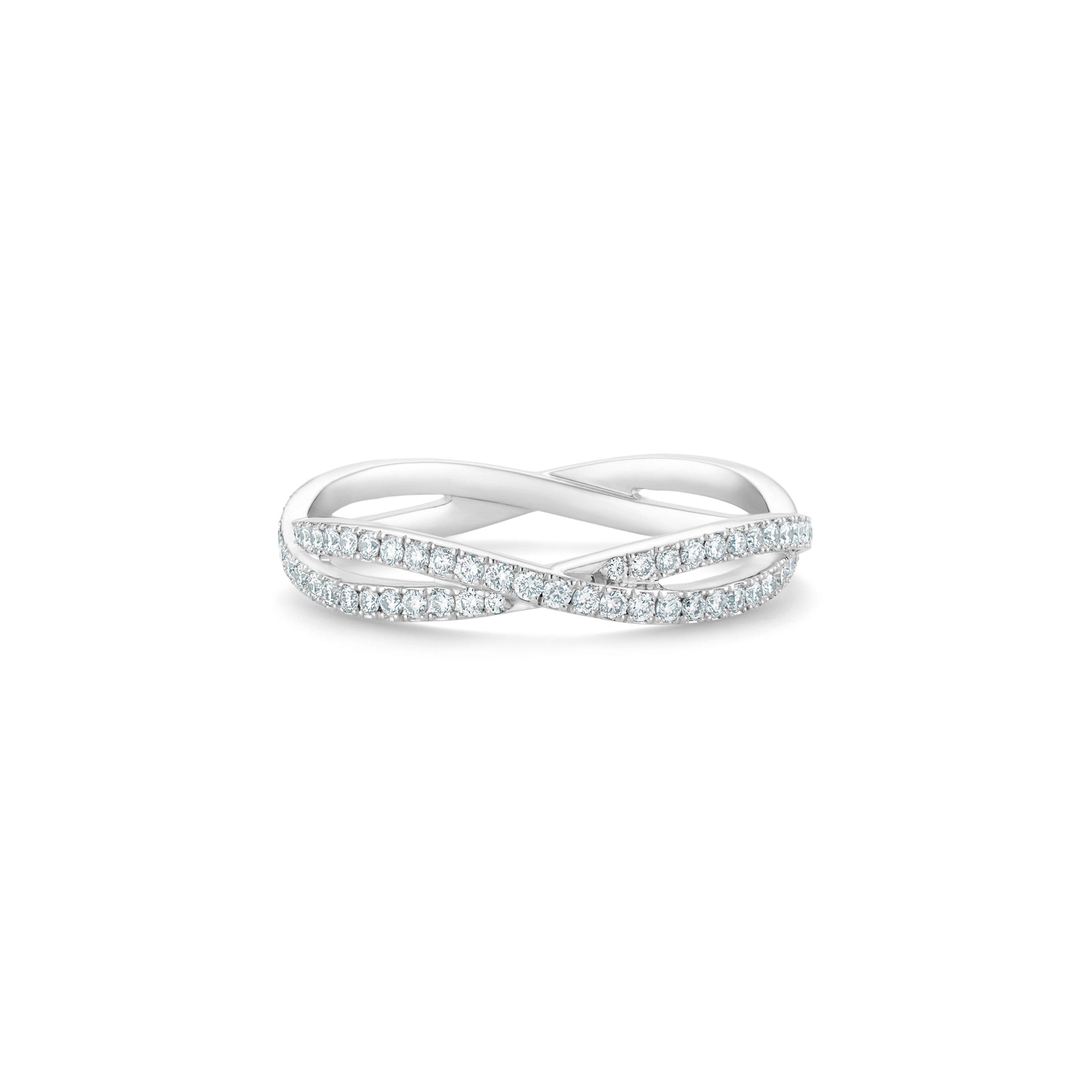 Infinity Full Pavé Band in White Gold, image 1