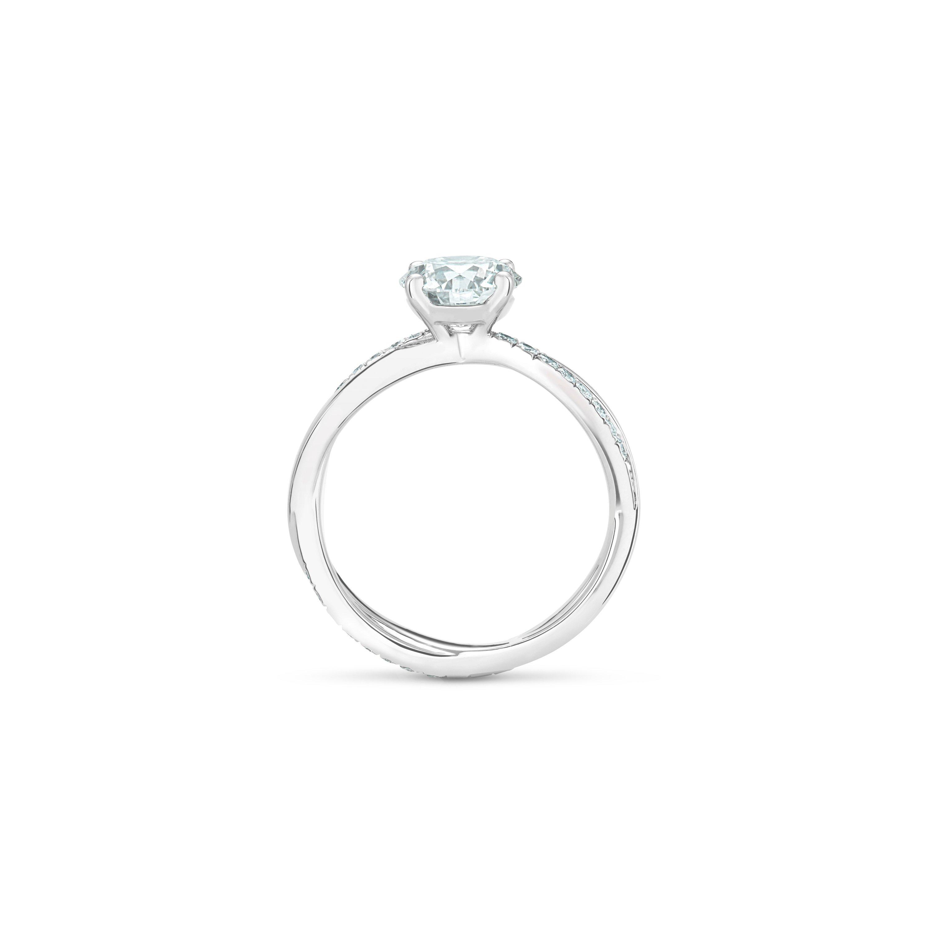 Solitaire Round Diamond Infinity Promise Ring