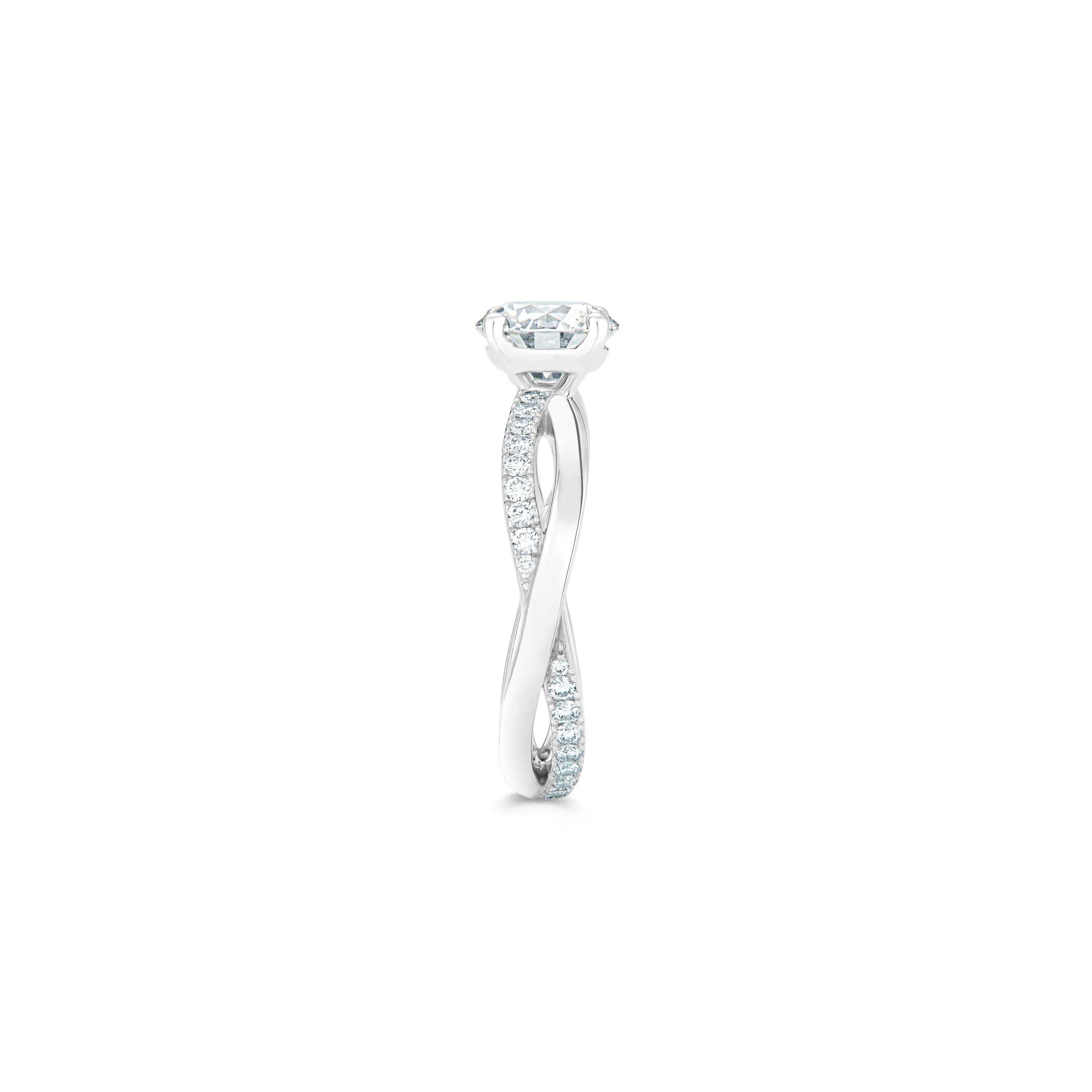 Solitaire Round Diamond Infinity Promise Ring