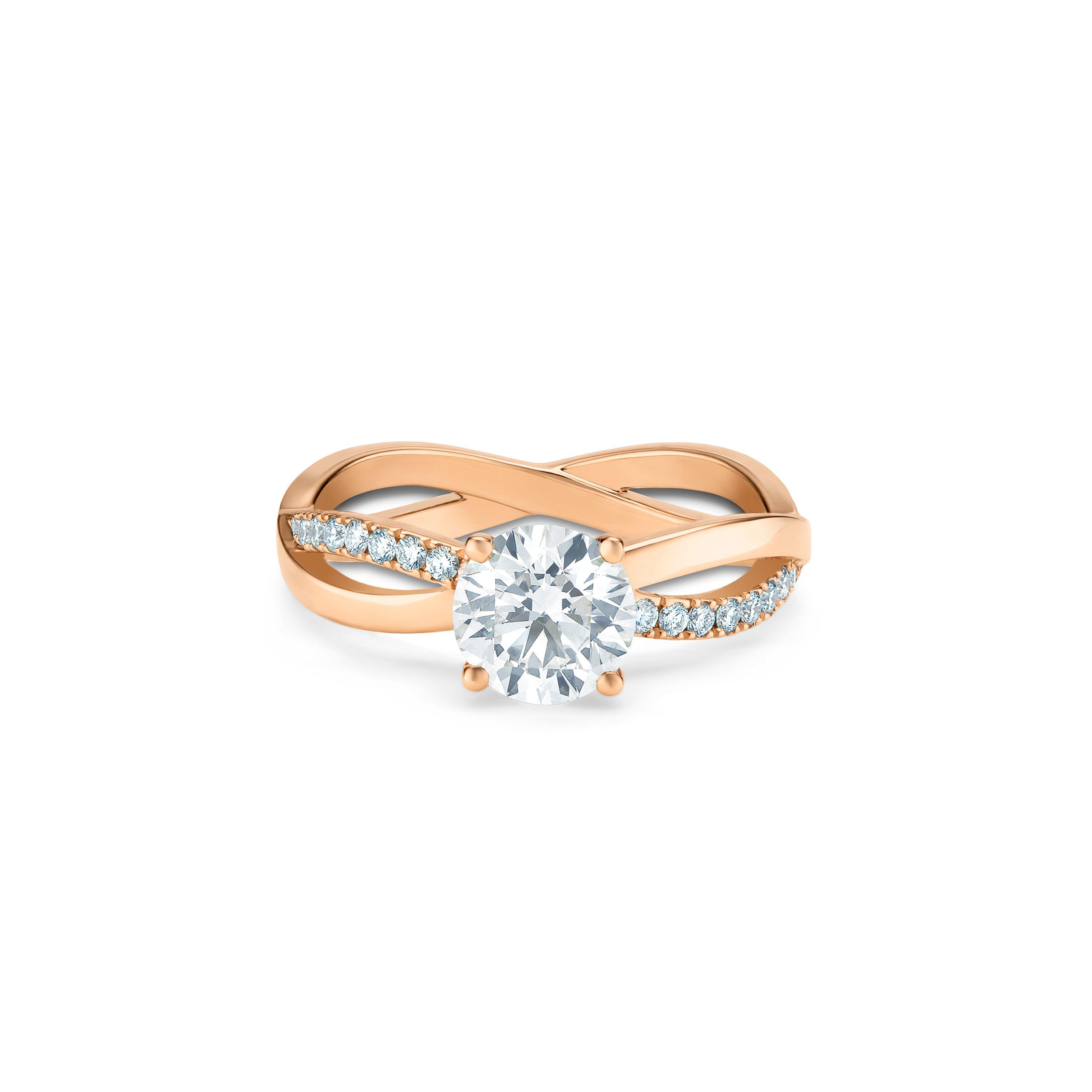 Solitaire Infinity diamant rond brillant