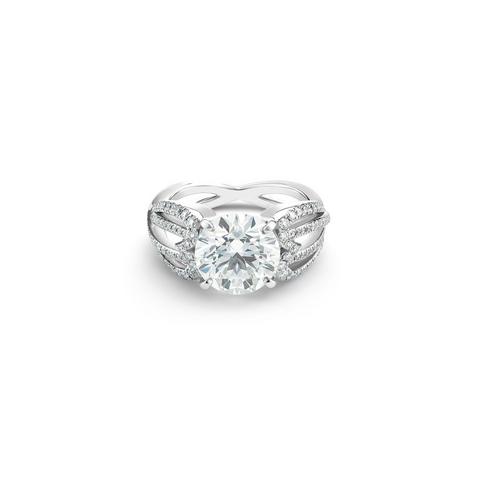 Solitaire Infinity Heart diamant rond brillant