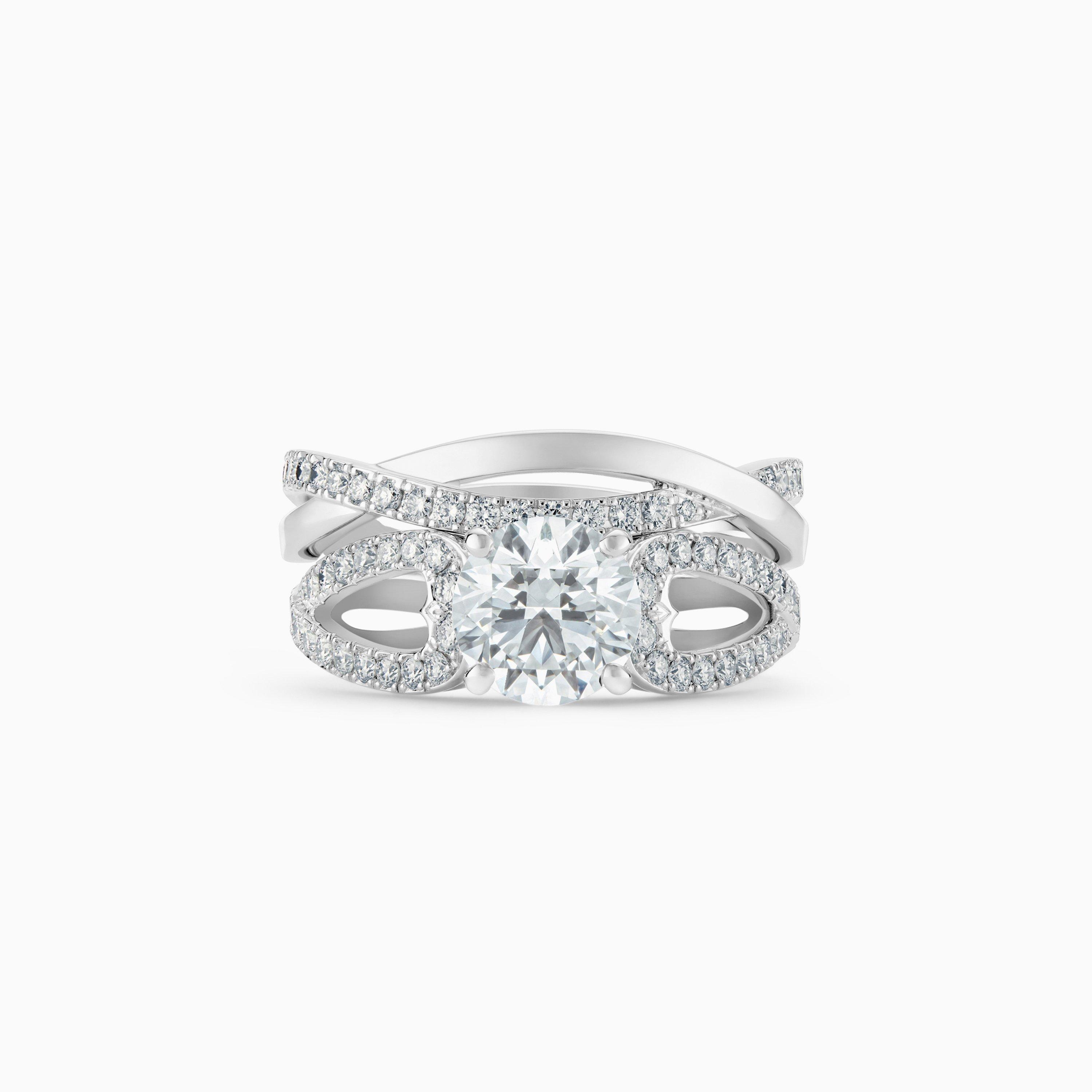 Infinity Heart round brilliant diamond ring, image 3