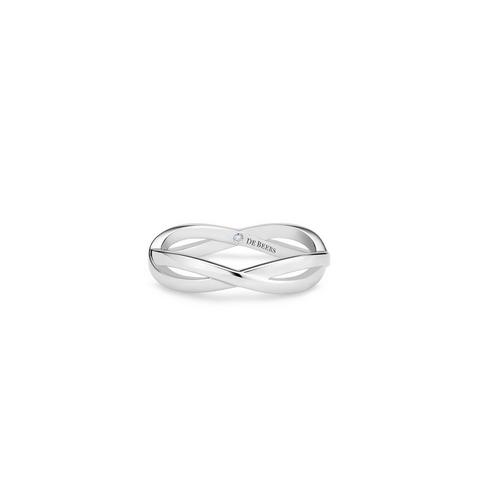 Infinity band in white gold