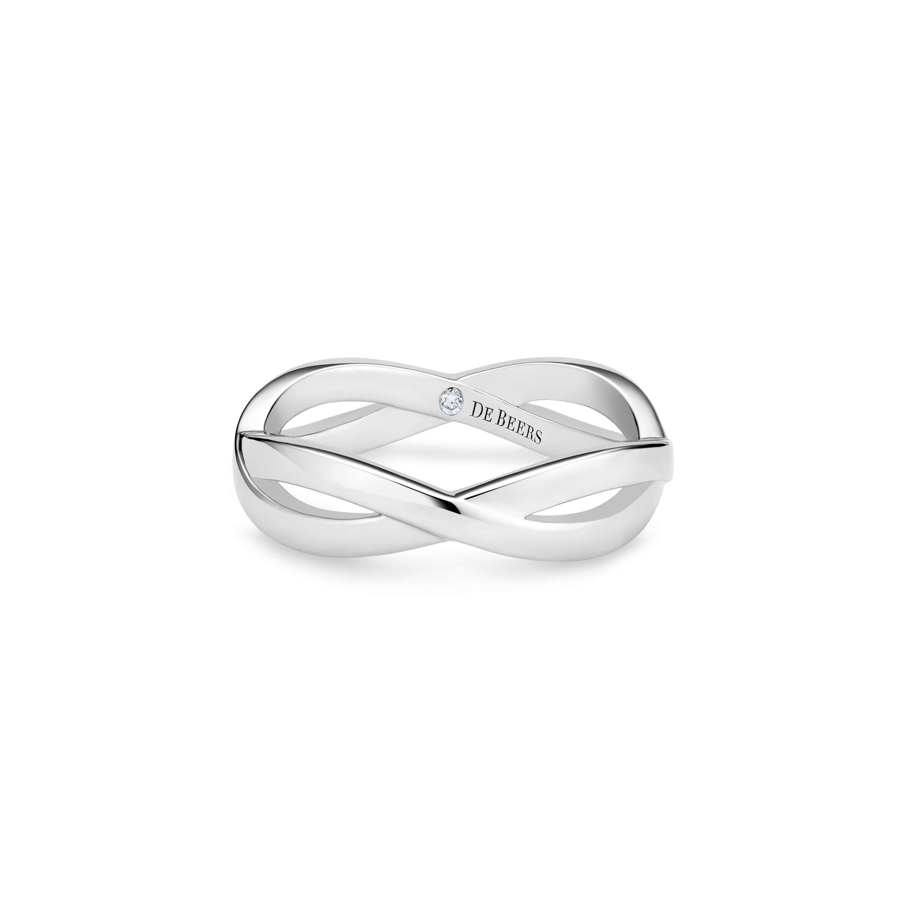 Infinity Band in White Gold De Beers UK
