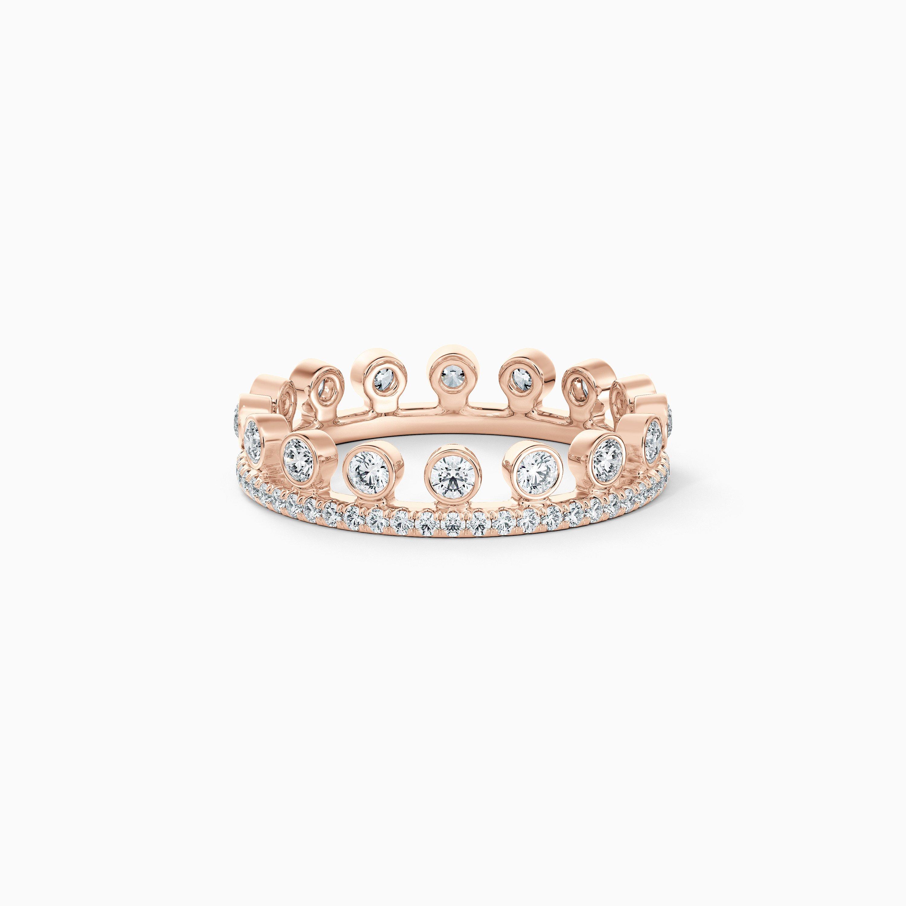 Dewdrop Pavé Ring in Rose Gold, image 1