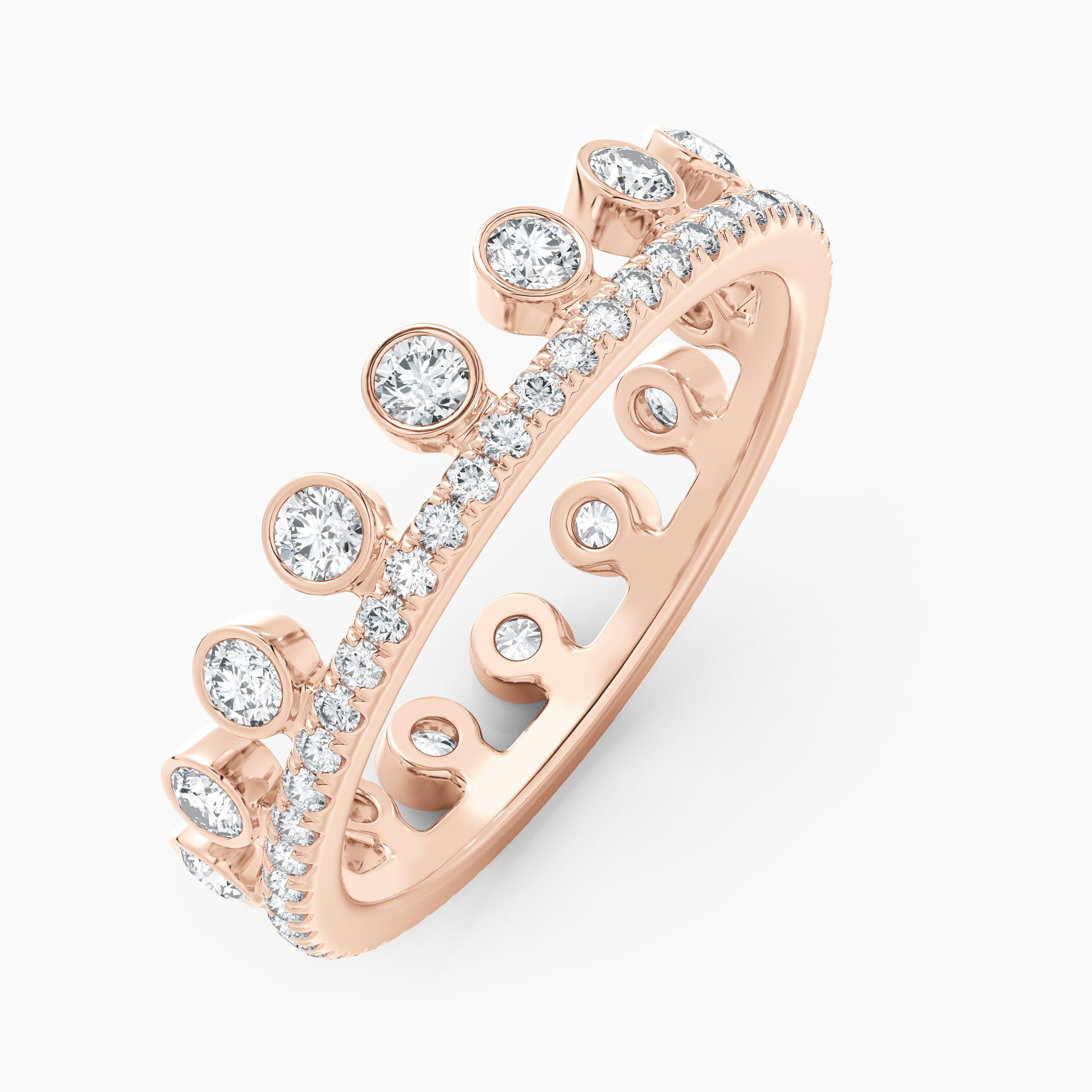 Dewdrop Pavé Ring in Rose Gold, image 2